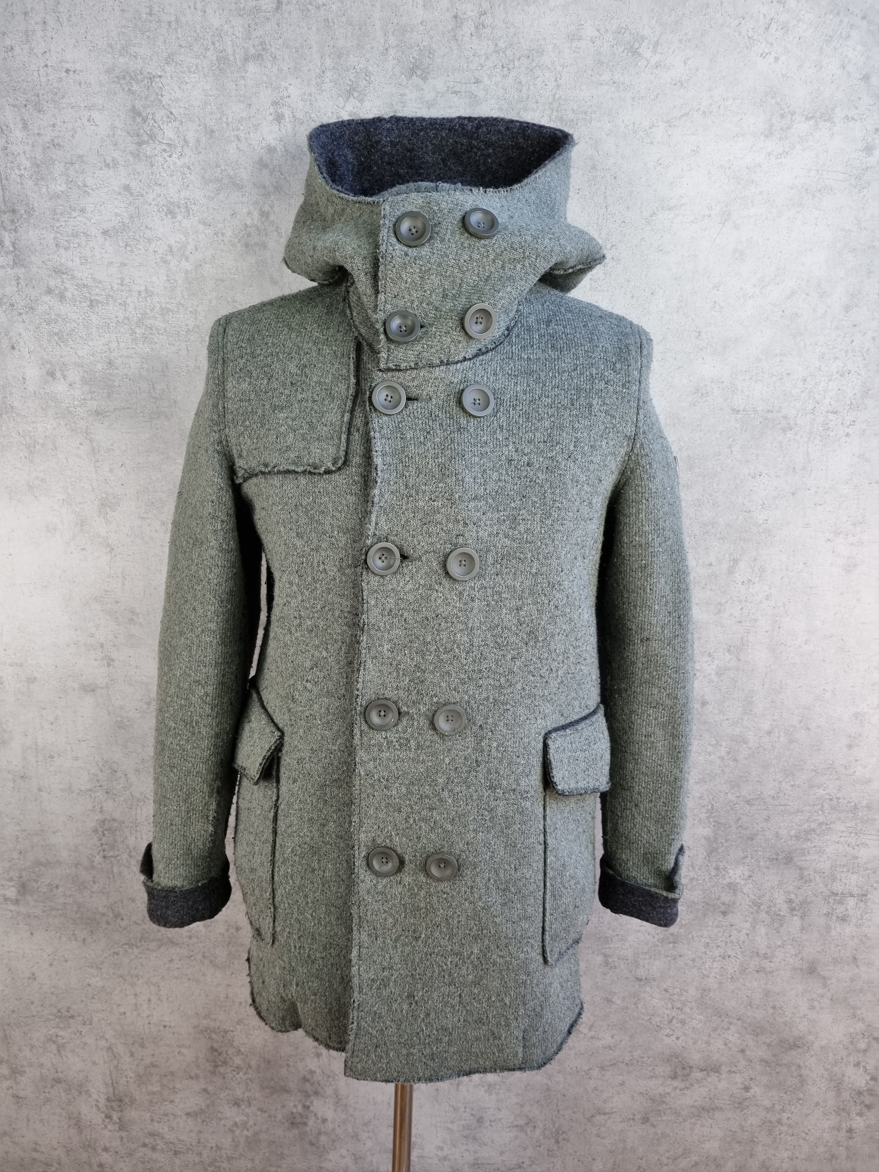 K-Swiss × Seditionaries Italian Double Breasted Swiss Chriss Wool Coat Burberry Styl Size US M / EU 48-50 / 2 - 1 Thumbnail