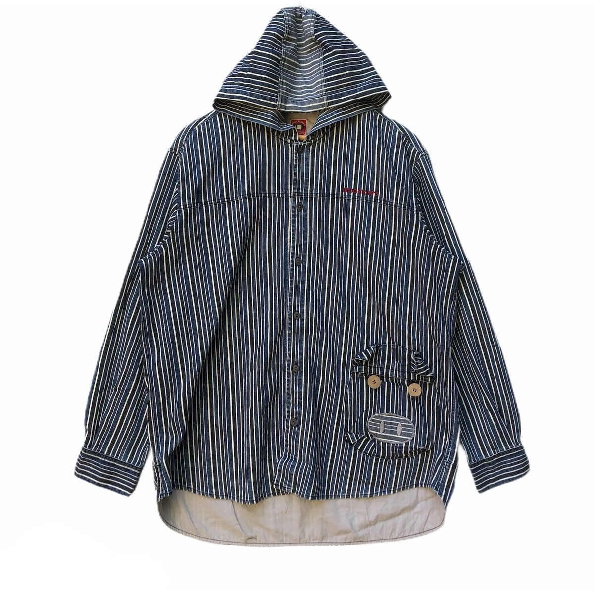 Japanese Brand Vintage 90s Drugstores Hoodie Denim Size US L / EU 52-54 / 3 - 1 Thumbnail