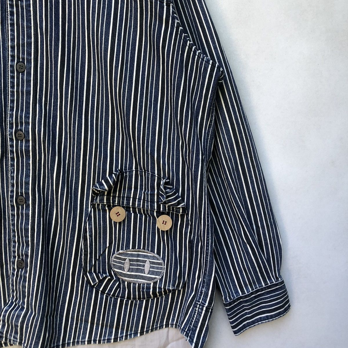 Japanese Brand Vintage 90s Drugstores Hoodie Denim Size US L / EU 52-54 / 3 - 3 Thumbnail