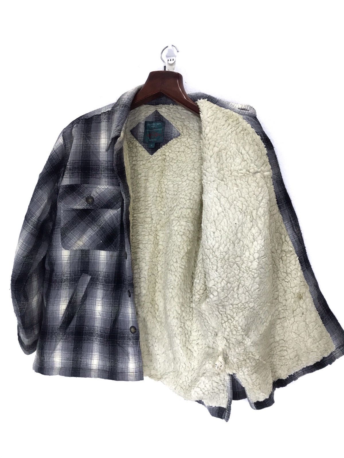 Flannel × Japanese Brand × Vintage Vintage bayleaf flannel american style sherpa button jacket Size US M / EU 48-50 / 2 - 1 Thumbnail