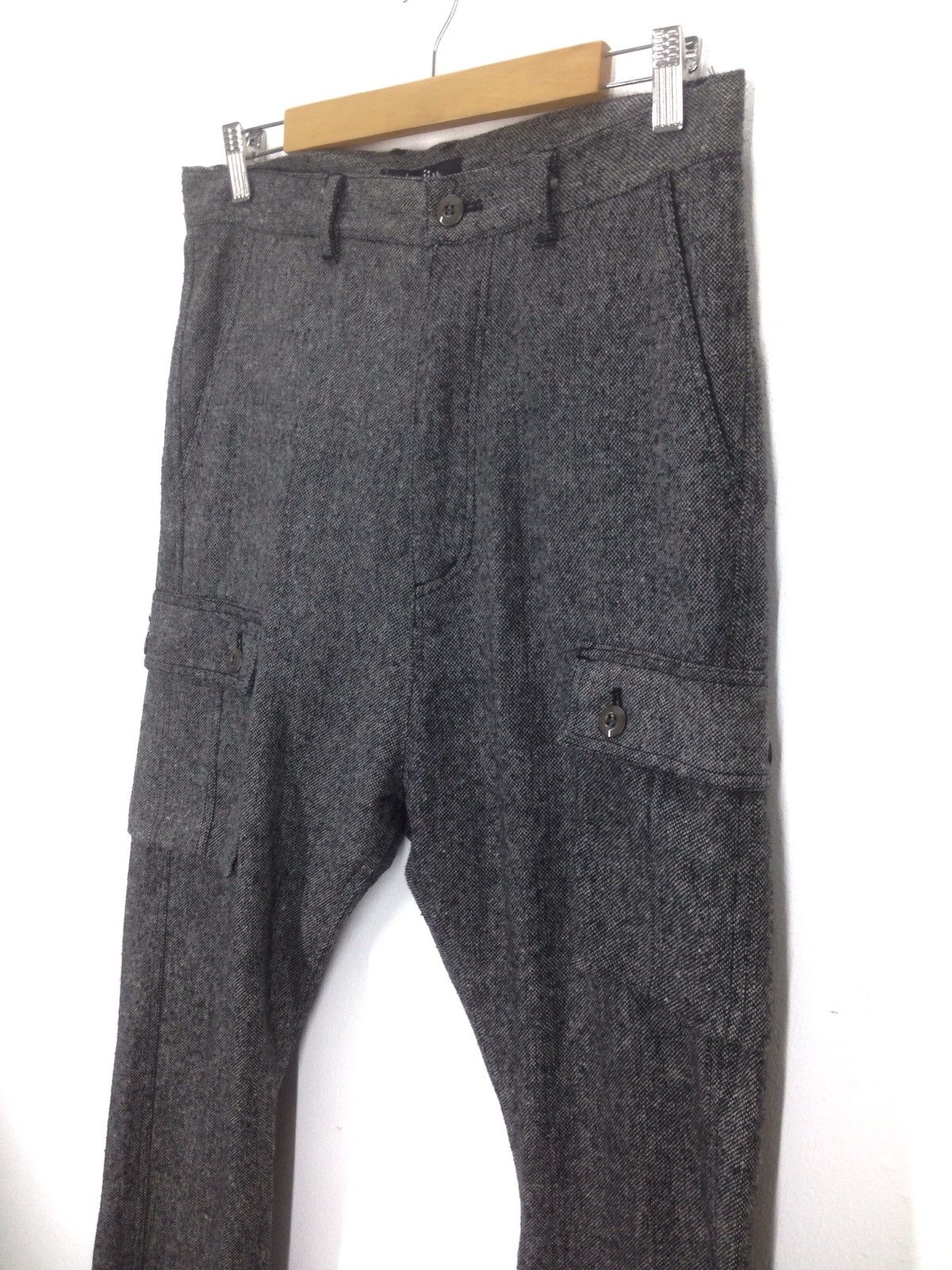 Designer × Japanese Brand High waist crotch Hanjiro Japan Wool Cargo Pants Size US 32 / EU 48 - 3 Thumbnail