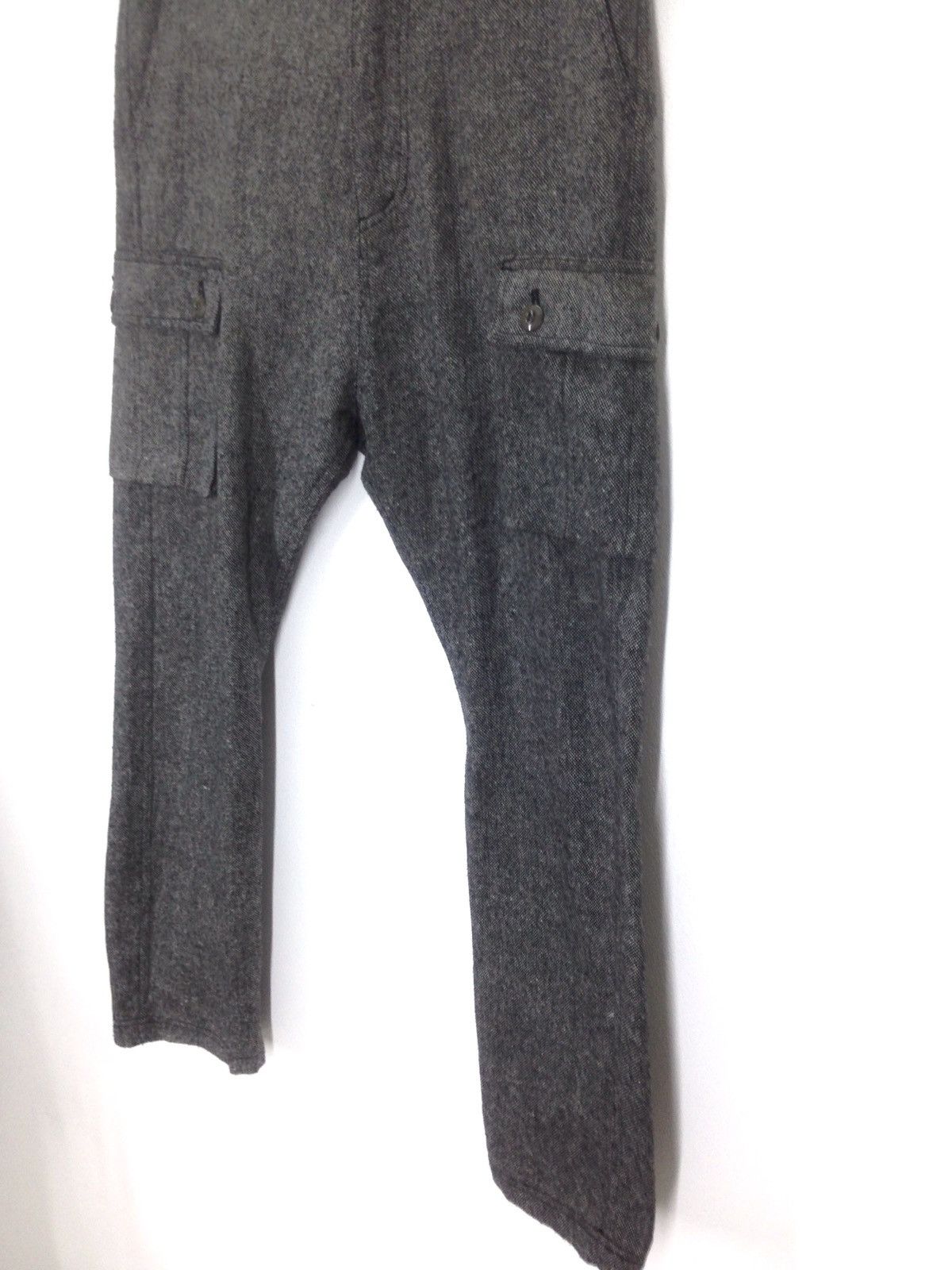 Designer High waist crotch Hanjiro Japan Wool Cargo Pants Grailed
