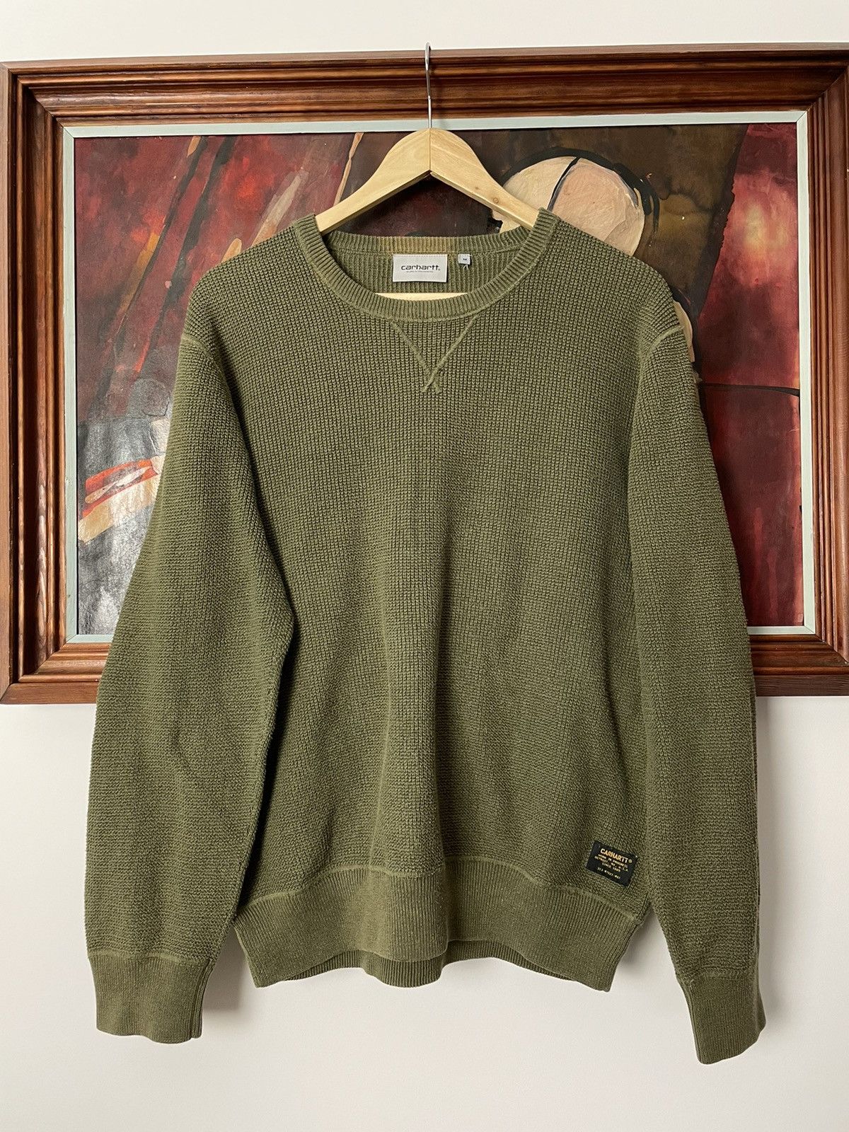 Carhartt × Carhartt Wip Carhartt Mason Crewneck Olive Basic Workwear Streetwear Size US M / EU 48-50 / 2 - 1 Thumbnail