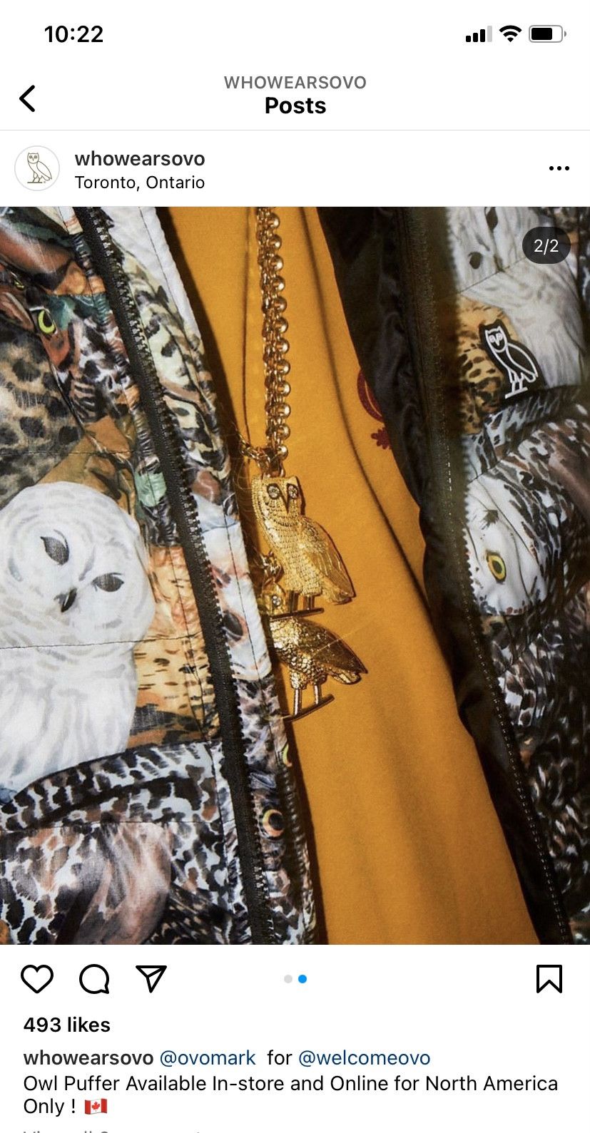 Drake OVO ALL OVER OWL PRINT PUFFER JACKET 2018 RELEASE Size US S / EU 44-46 / 1 - 7 Thumbnail