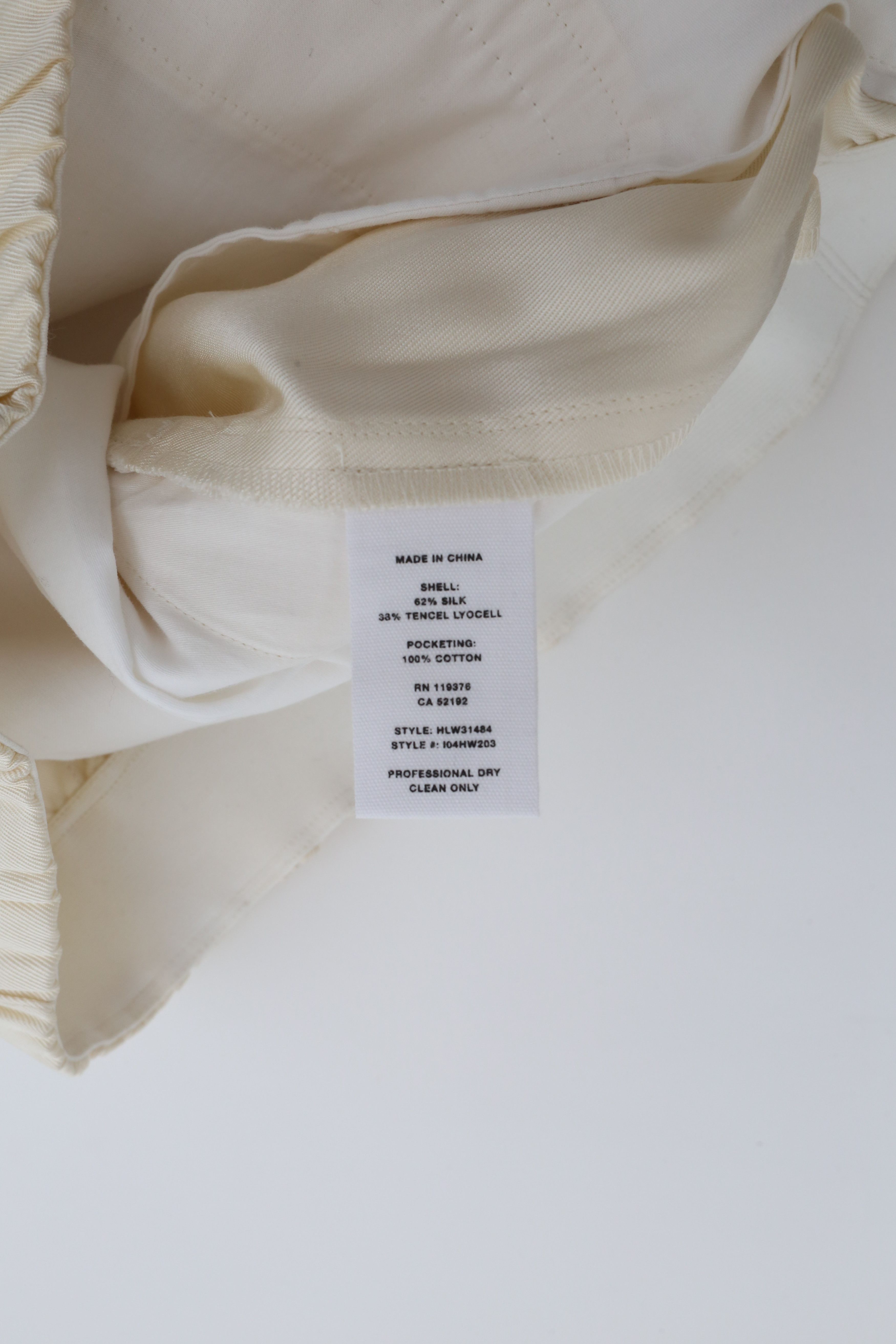 Helmut Lang ⚡️QUICK SALE⚡️Helmut Lang Cream Silk Suit Pants Trousers Size 28" / US 6 / IT 42 - 4 Thumbnail