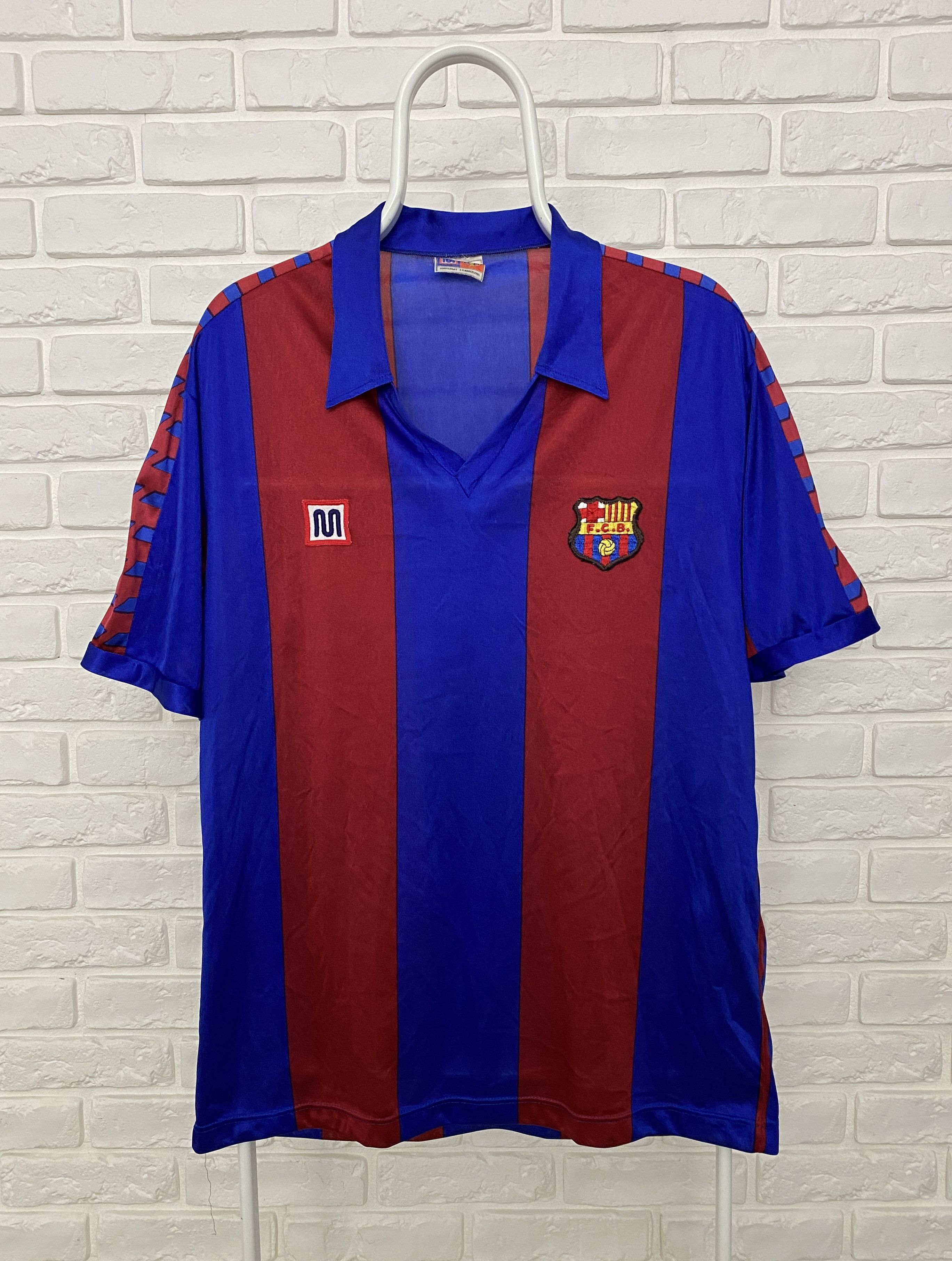 Maillot FC Barcelona Vintage 1984-1989 Manches Longues Meyba #10 - Taille L/G