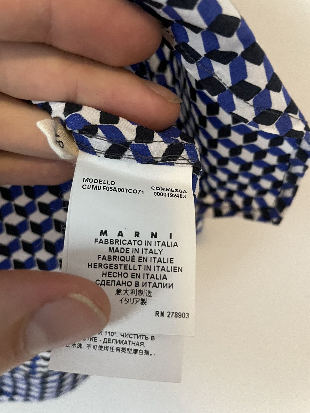 Marni Abstract Print Bowling Shirt Size US M / EU 48-50 / 2 - 4 Thumbnail