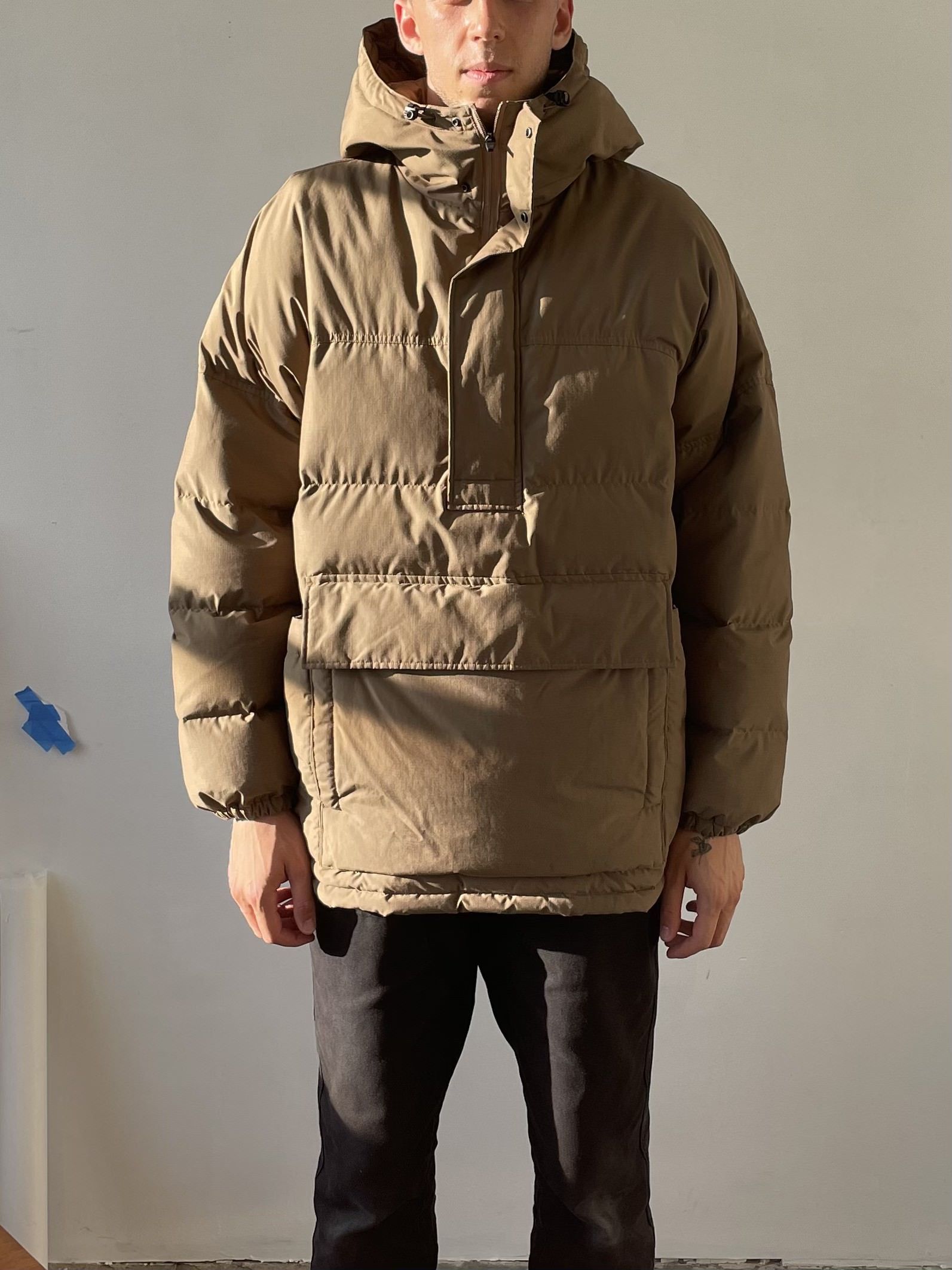 image of Snow Peak Fr Down Pullover in Brown, Men's (Size Large)
