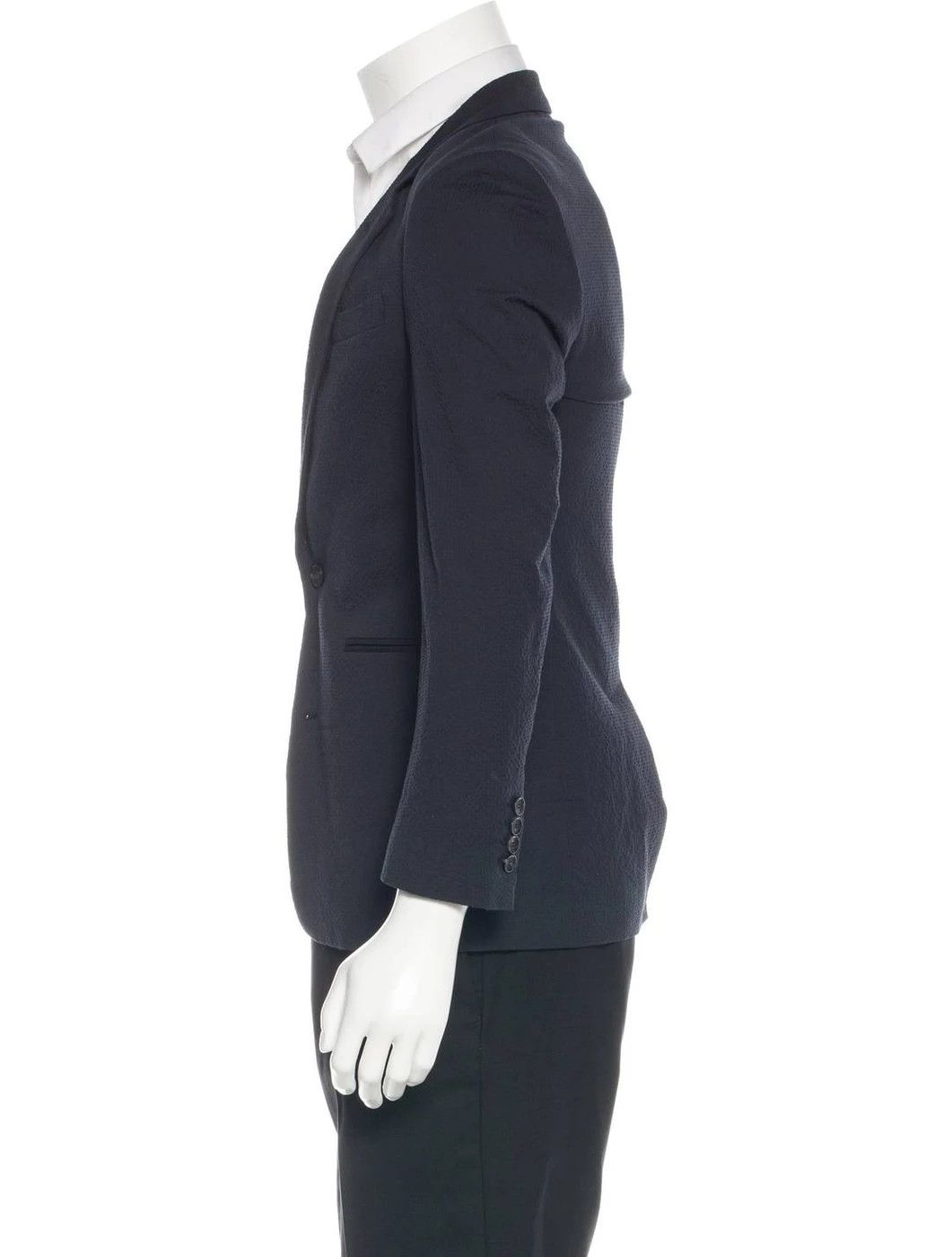 Surface 2 Air Navy Textured Notch-Lapel Blazer Size 36R - 2 Thumbnail