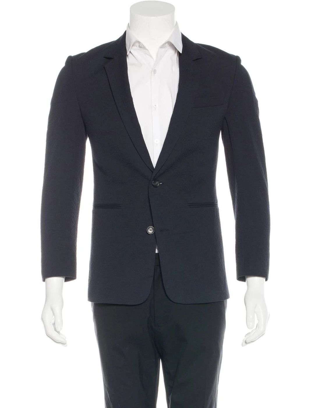 Surface 2 Air Navy Textured Notch-Lapel Blazer Size 36R - 1 Thumbnail