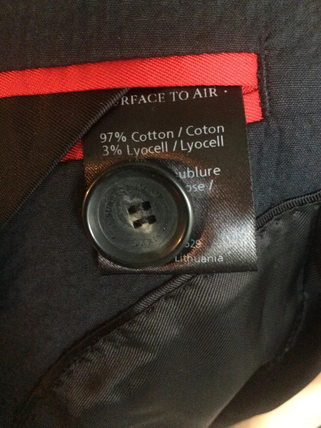 Surface 2 Air Navy Textured Notch-Lapel Blazer Size 36R - 7 Thumbnail