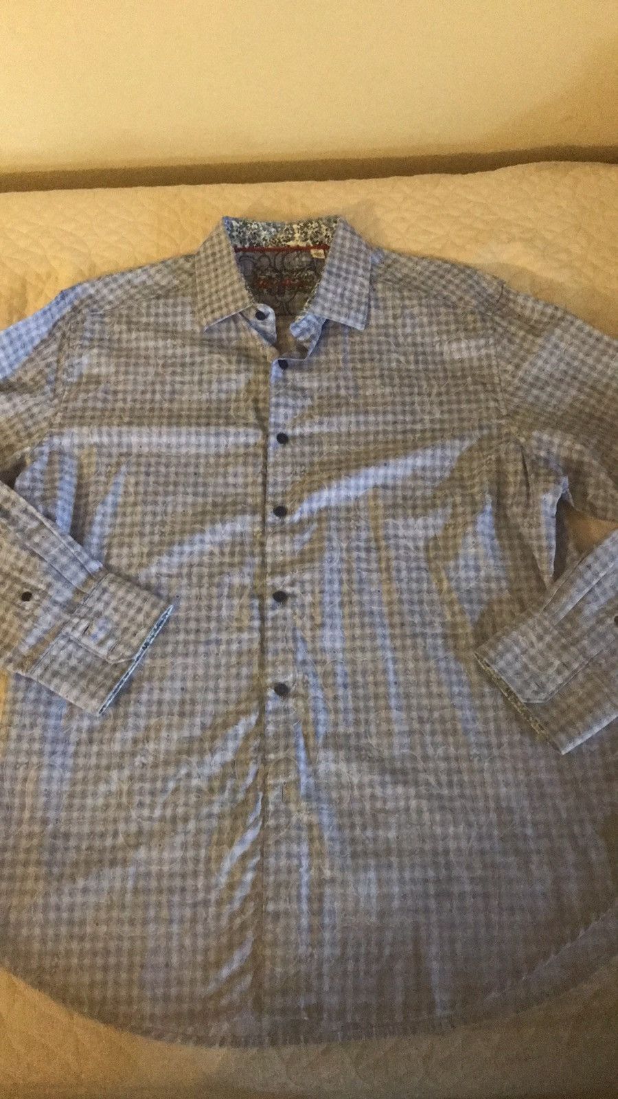 Robert Graham Men’s Blue Button Down Shirt