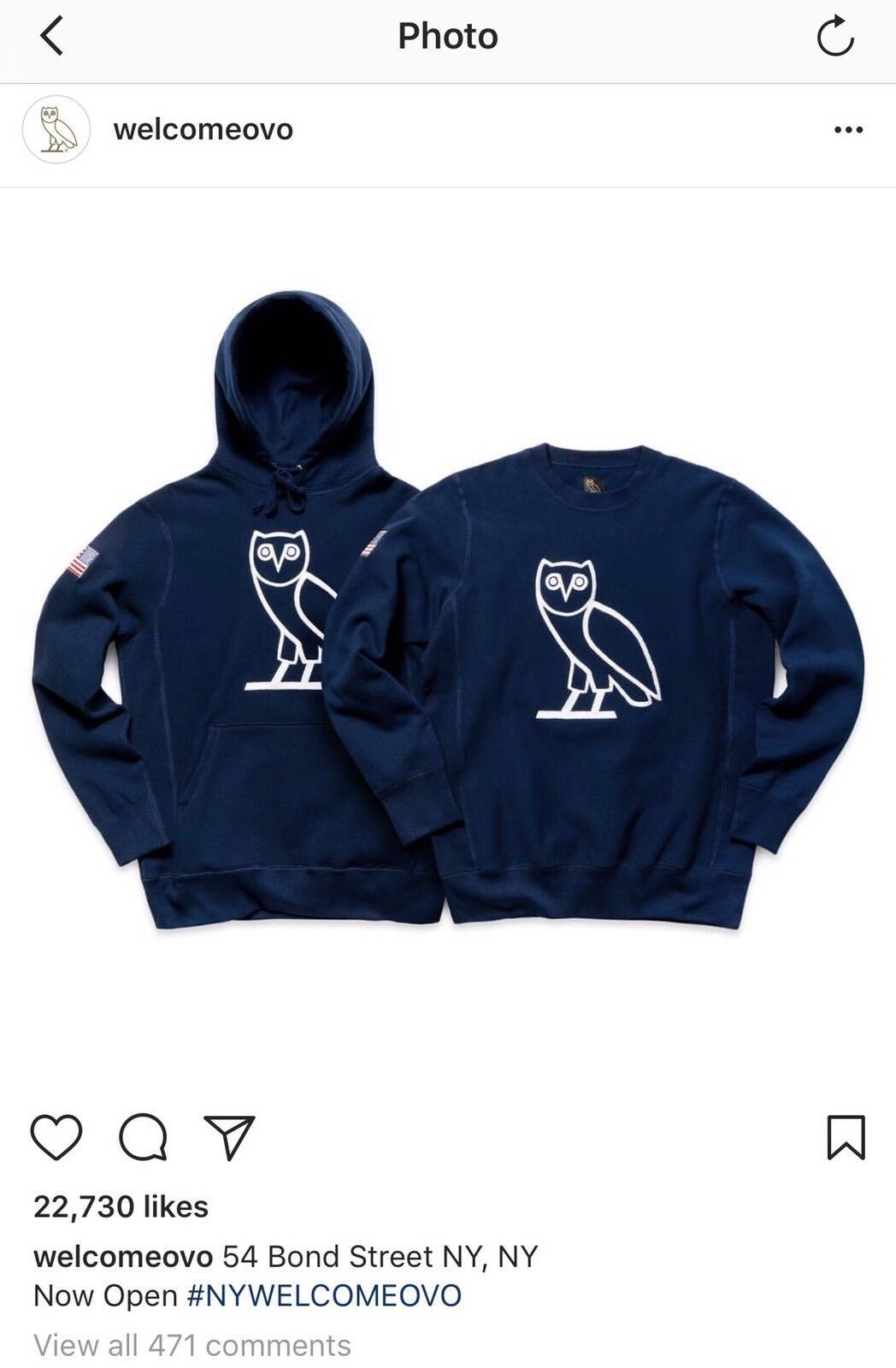 Drake OVO OG American Owl Crewneck NYC New York exclusive 2017 1/5 Size US L / EU 52-54 / 3 - 3 Thumbnail