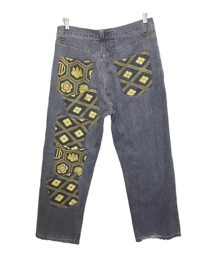 Designer Japanese Logo Symbol of Mon Denim Pants Size US 32 / EU 48 - 1 Thumbnail