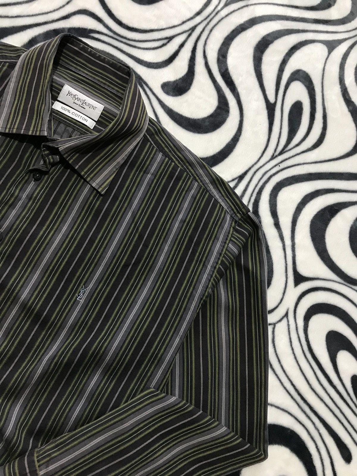 Vintage Yves Saint Laurent vintage shirt Size US XL / EU 56 / 4 - 2 Thumbnail