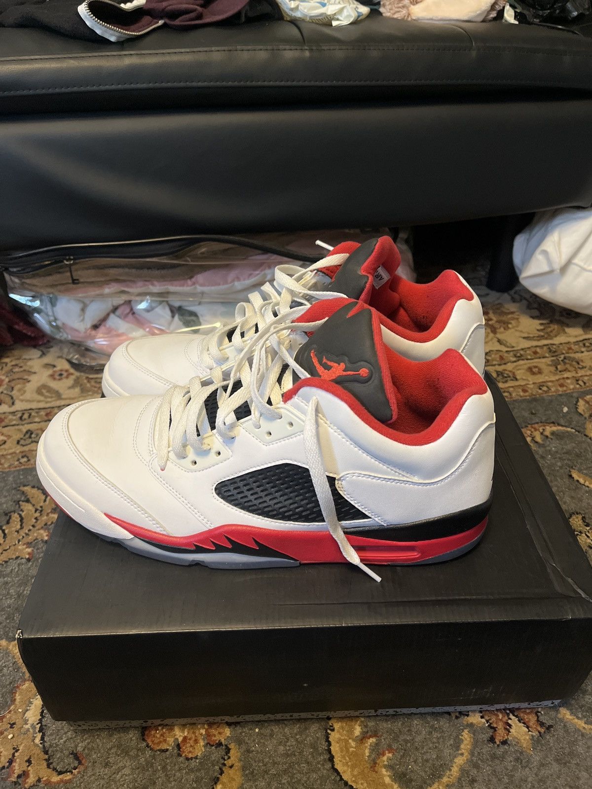 Jordan Brand Jordan 5 fire red low 2016 Size US 13 / EU 46 - 4 Thumbnail