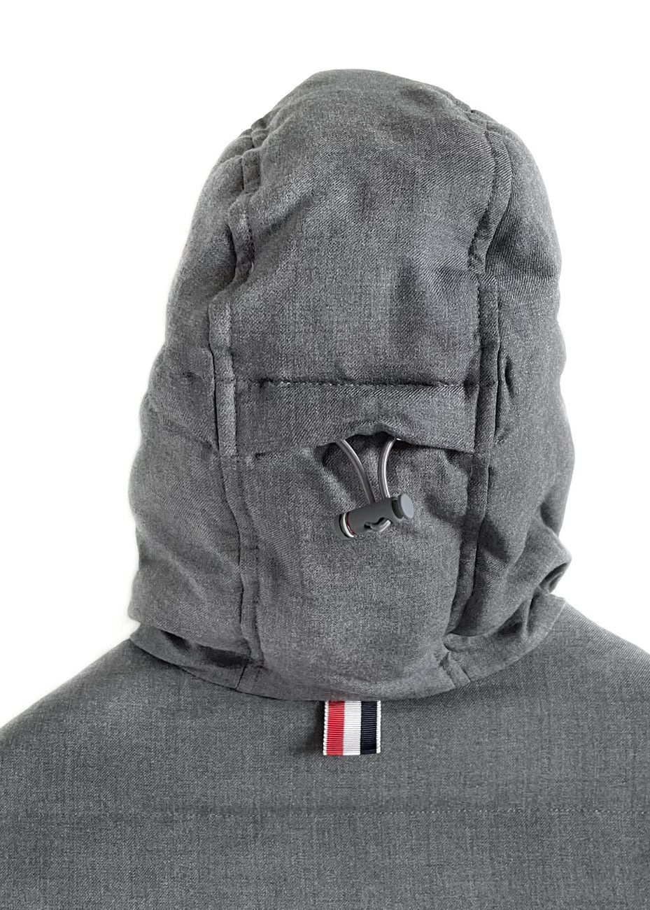 Thom Browne Thom Browne Grey Wool 120s Twill Funnel Neck Coat Size S / US 4 / IT 40 - 5 Thumbnail