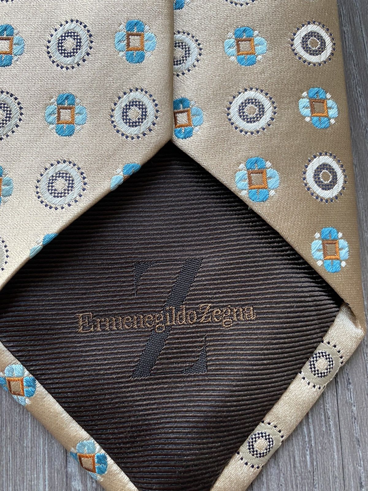 Ermenegildo Zegna Brand New Deadstock Ermengildo Zegna Silk Tie Size ONE SIZE - 4 Thumbnail