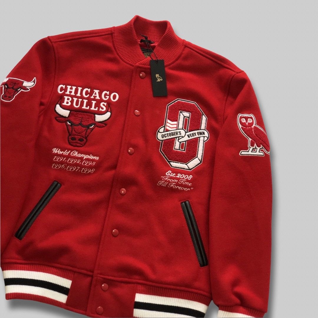 Drake OVO X NBA BULLS VARSITY JACKET Size US S / EU 44-46 / 1 - 3 Thumbnail