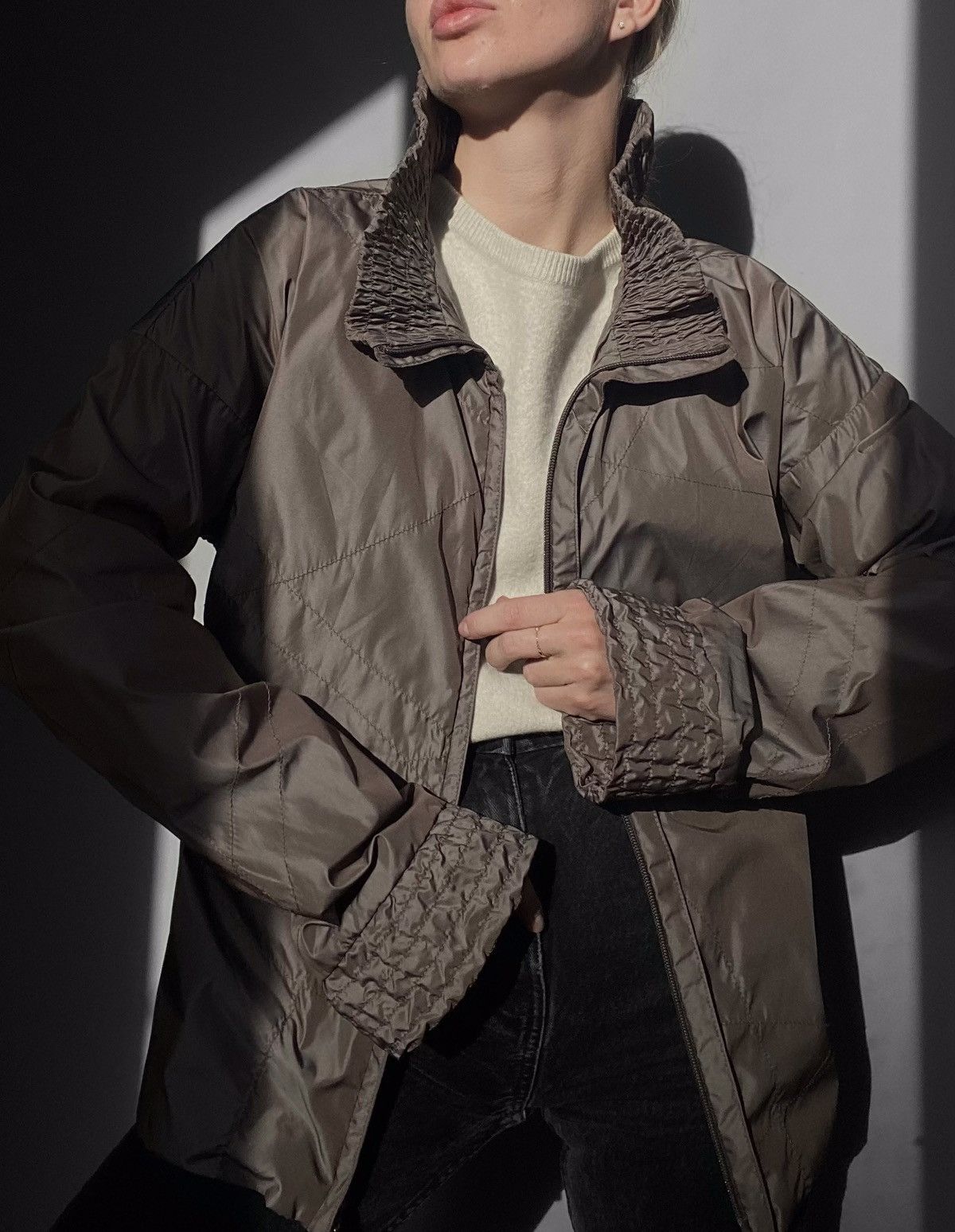 Moncler RARE Vintage Moncler Shimmer Nylon Full Zip Jacket Size M / US 6-8 / IT 42-44 - 2 Thumbnail