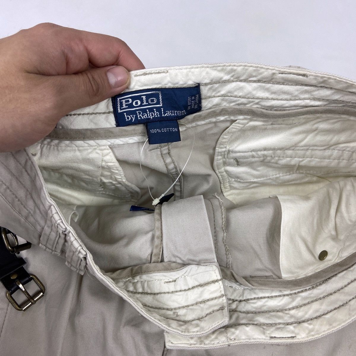 Vintage Vintage 90s rare Polo Ralph Lauren Cargo Belted short Travis Size US 34 / EU 50 - 4 Thumbnail