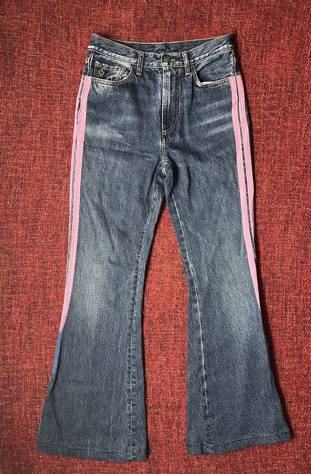 Designer Marcelo Burlon printed denim pants Size 26" / US 2 / IT 38 - 1 Thumbnail
