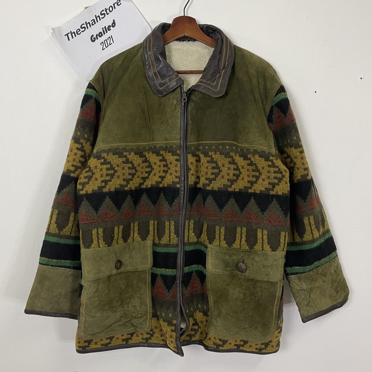 image of Vintage Unbranded Zipper Ups Art Jacket, Men's (Size Large)