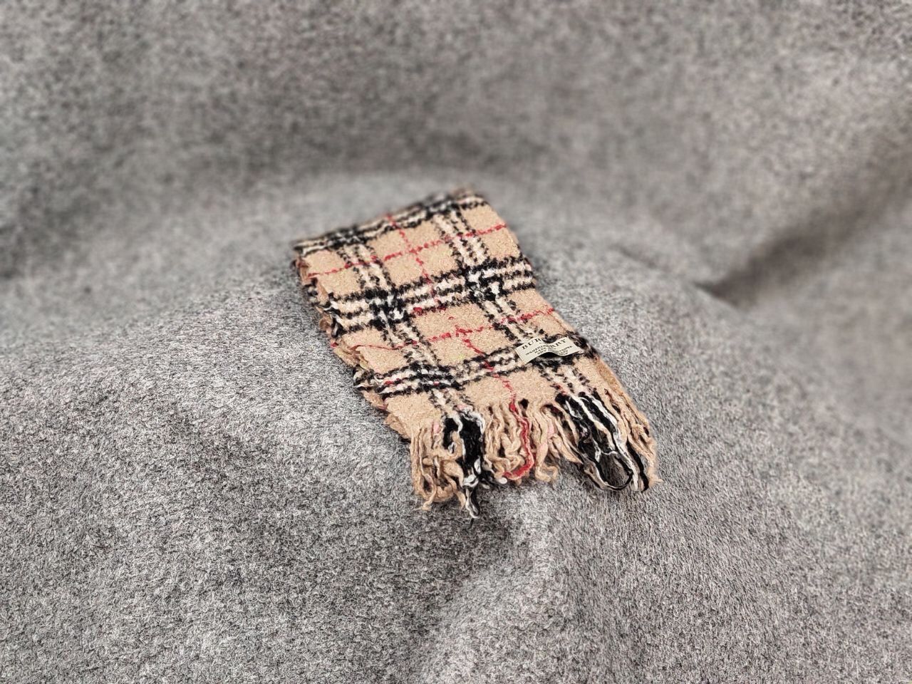 Burberry Burberry London Tan Multicolor Merino Blend Nova Check Scarf Size ONE SIZE - 3 Thumbnail