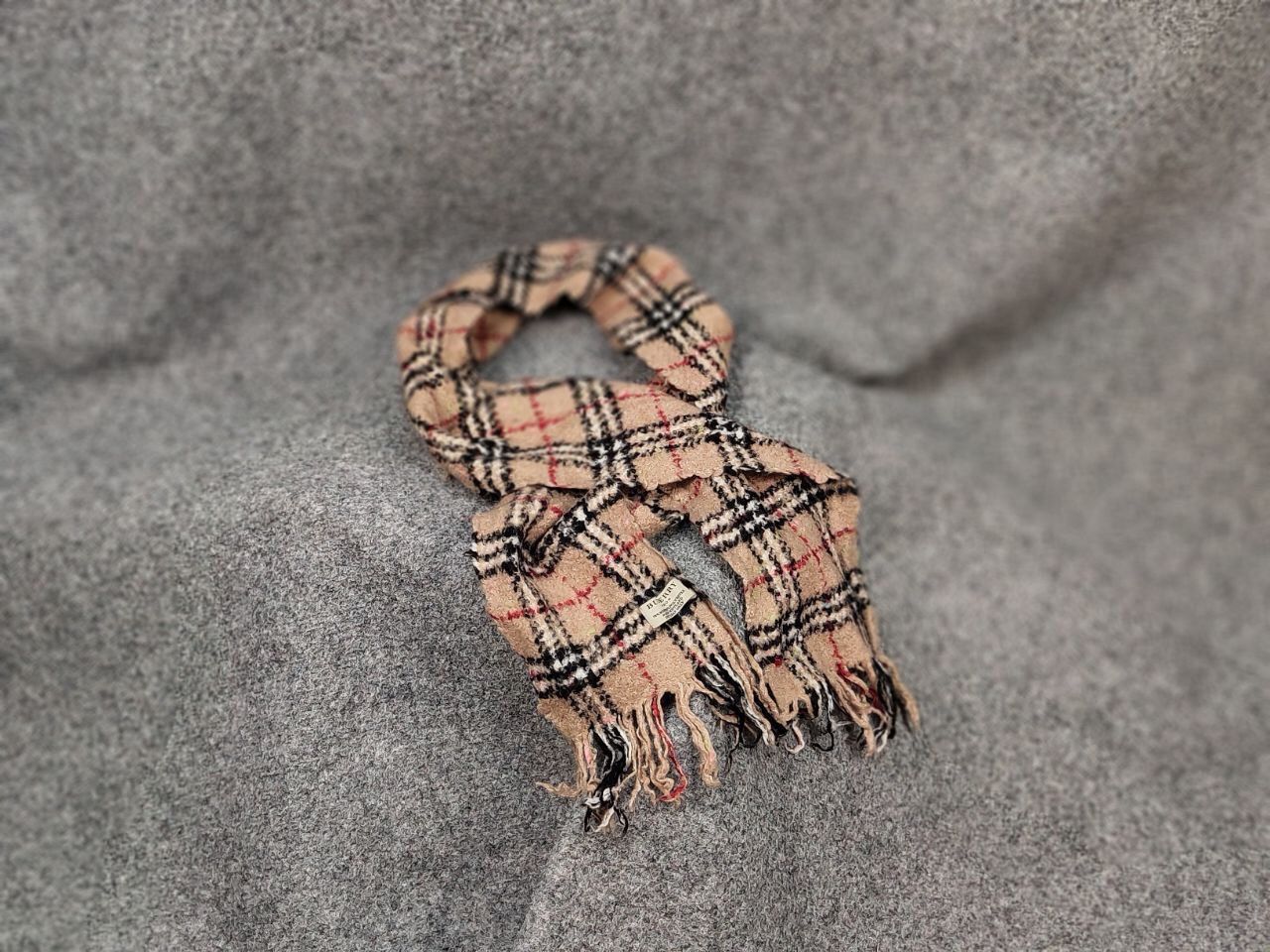 Burberry Burberry London Tan Multicolor Merino Blend Nova Check Scarf Size ONE SIZE - 13 Thumbnail