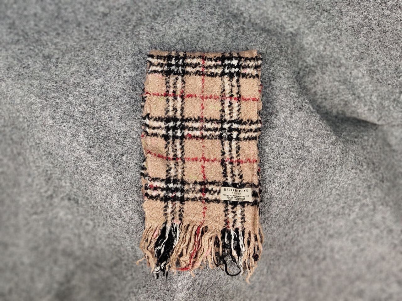 Burberry Burberry London Tan Multicolor Merino Blend Nova Check Scarf Size ONE SIZE - 5 Thumbnail