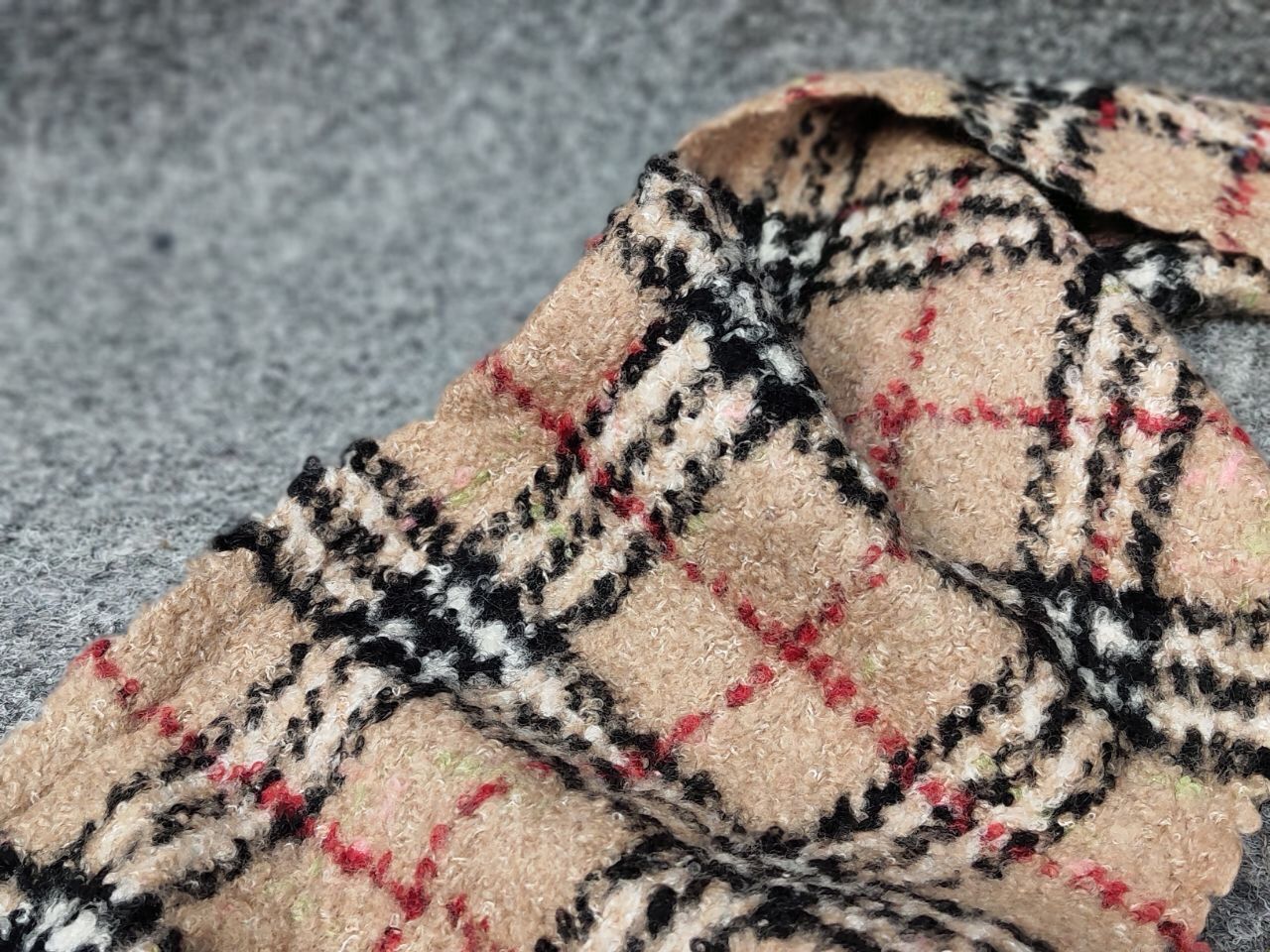 Burberry Burberry London Tan Multicolor Merino Blend Nova Check Scarf Size ONE SIZE - 12 Thumbnail