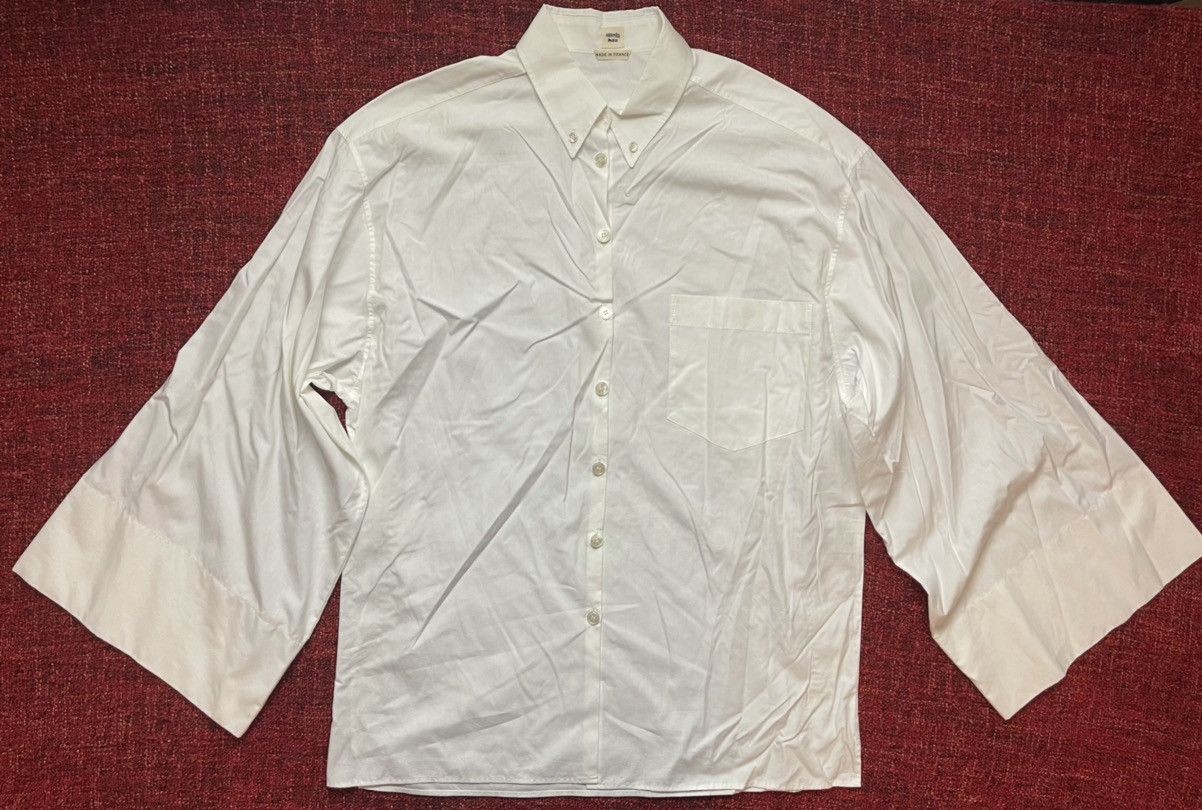 Designer × Hermes Hermes rare shirt blouse with wonderful sleeves Size S / US 4 / IT 40 - 1 Thumbnail