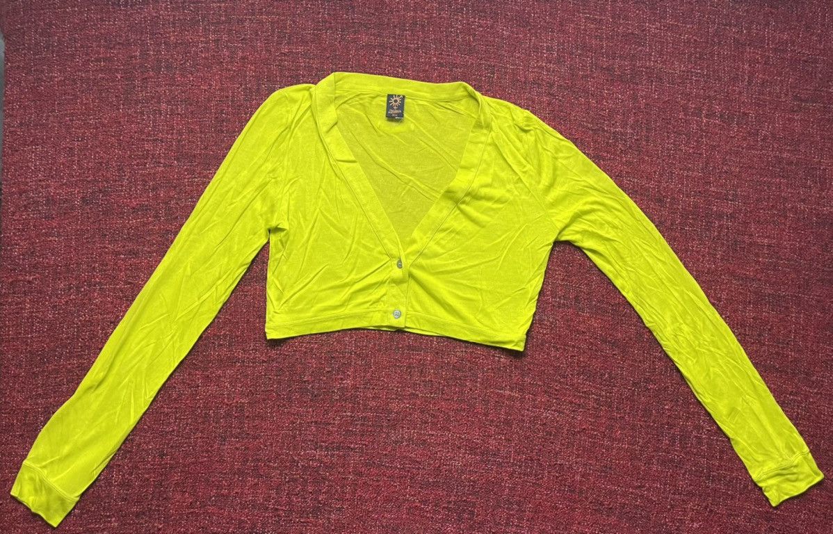 Jean Paul Gaultier × Vintage Jean Paul Gaultier JPG vintage 90s acid yellow cardigan Size XS / US 0-2 / IT 36-38 - 1 Thumbnail