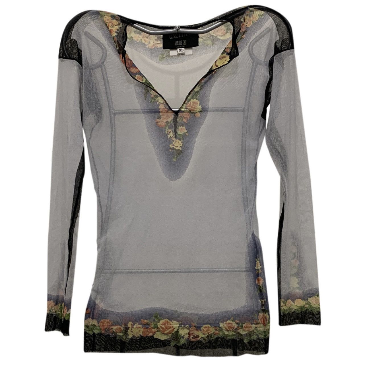 jean paul gaultier mesh top mens