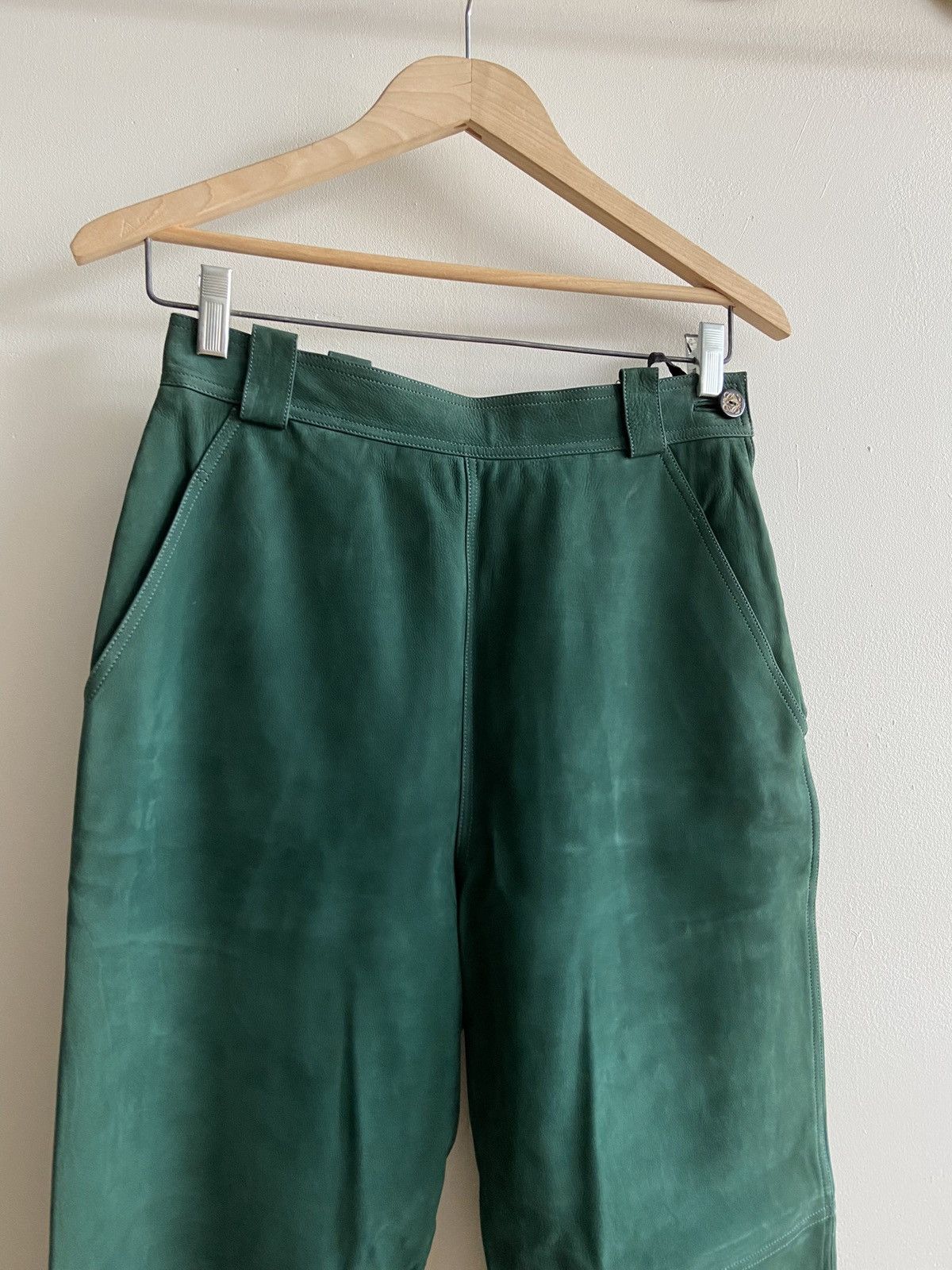 Loewe Loewe Suede Leather Pants Size 27" / US 4 / IT 40 - 2 Thumbnail