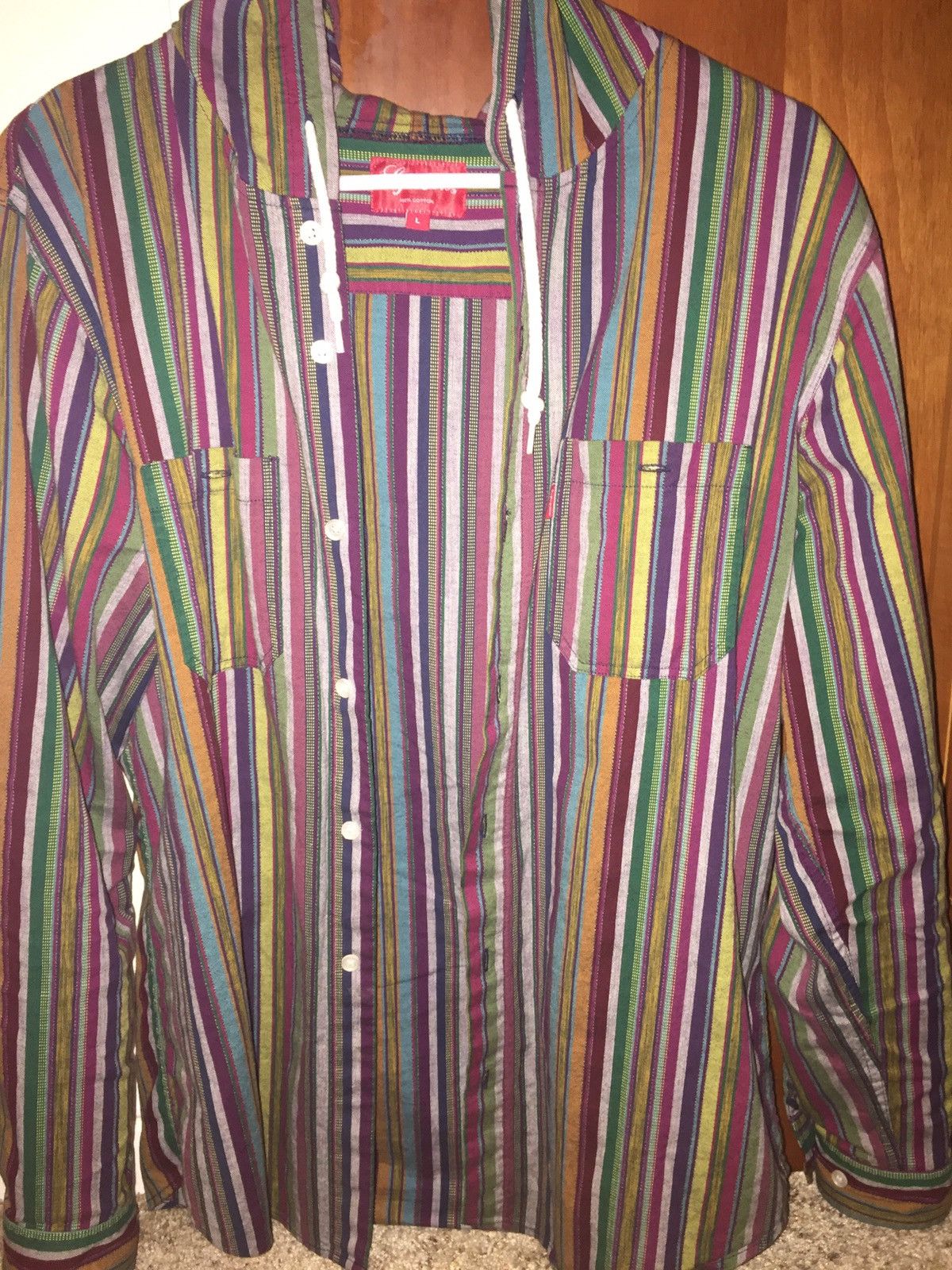 Supreme Supreme Contrast Stitch Button Up | Grailed