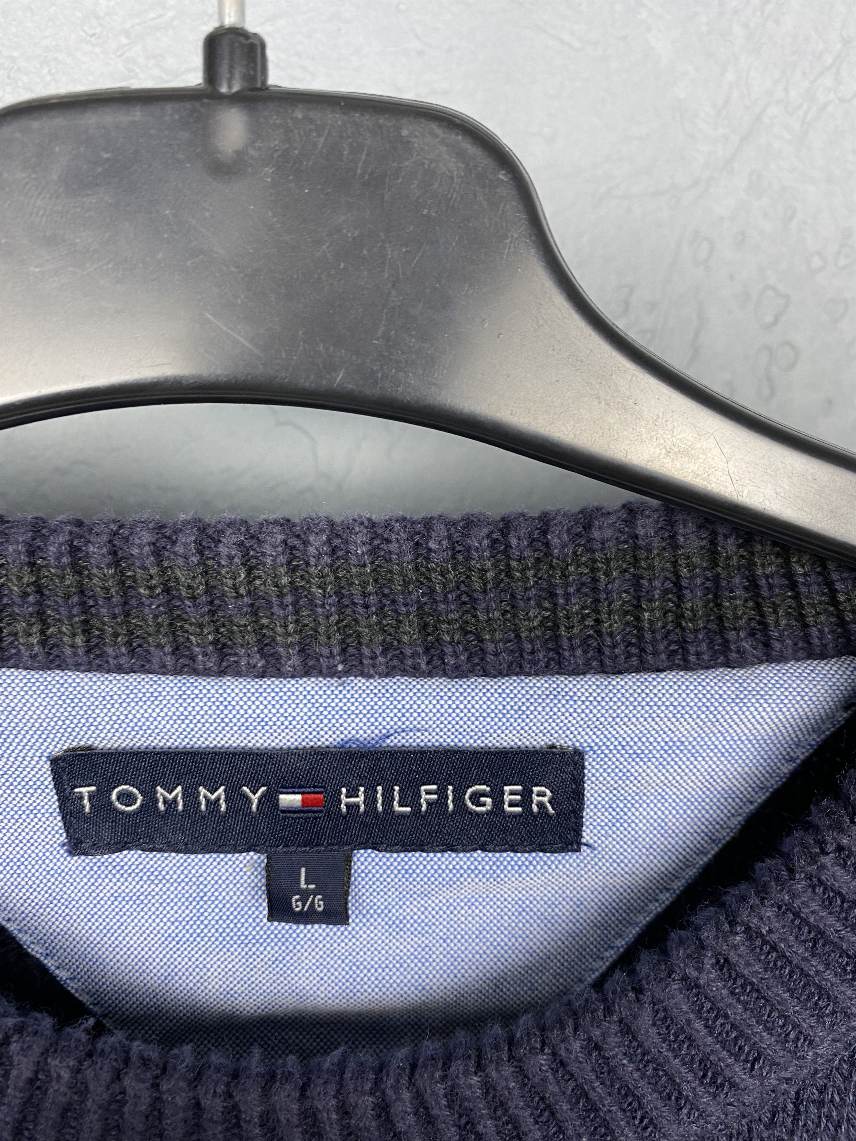 Tommy Hilfiger × Vintage Tommy Hilfiger Vintage Mens Knit Sweater Knitwear Size US L / EU 52-54 / 3 - 4 Thumbnail