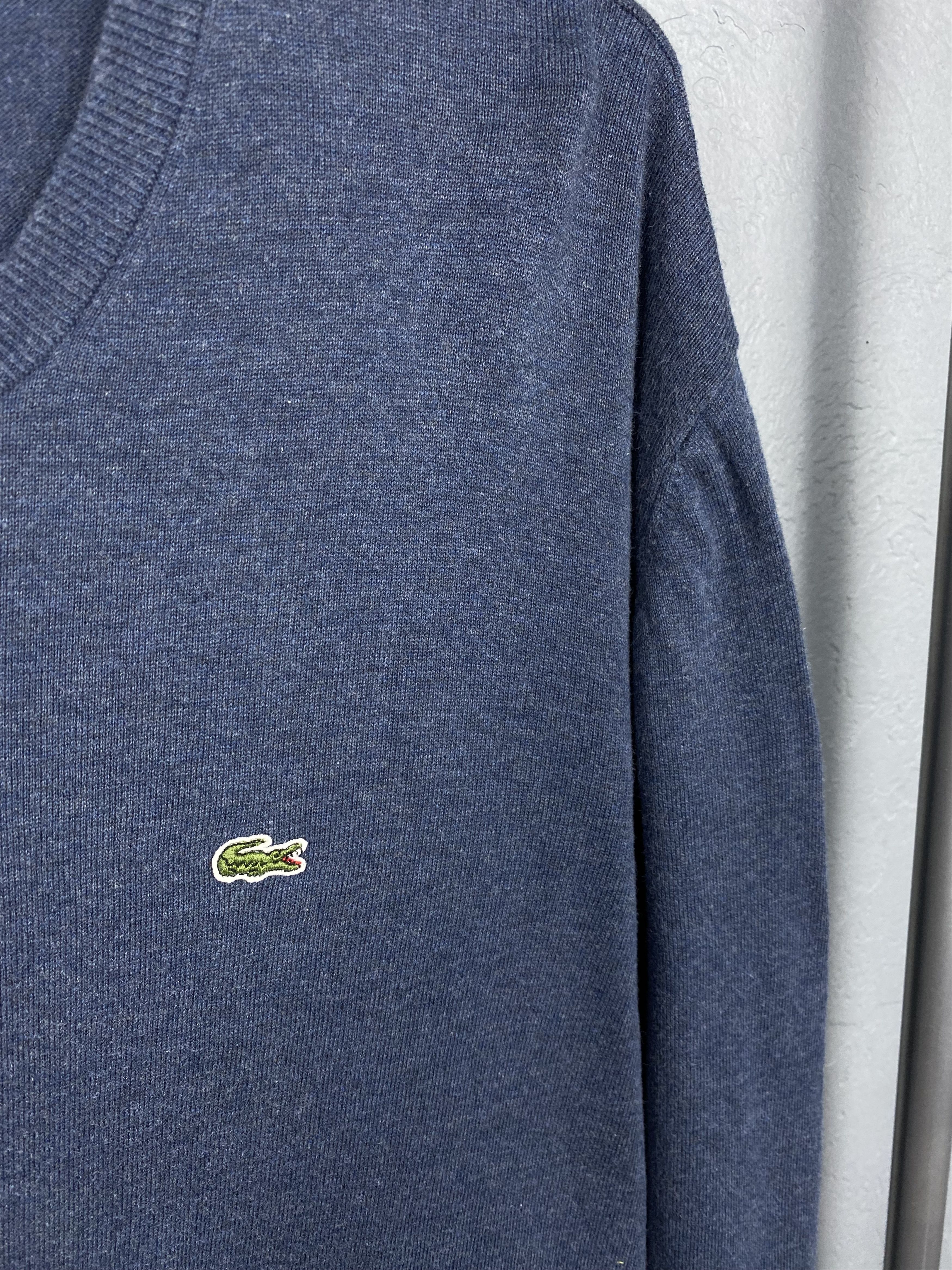 Lacoste × Vintage Lacoste Vintage Mens Crew Neck Knit Sweater Size US XL / EU 56 / 4 - 3 Thumbnail