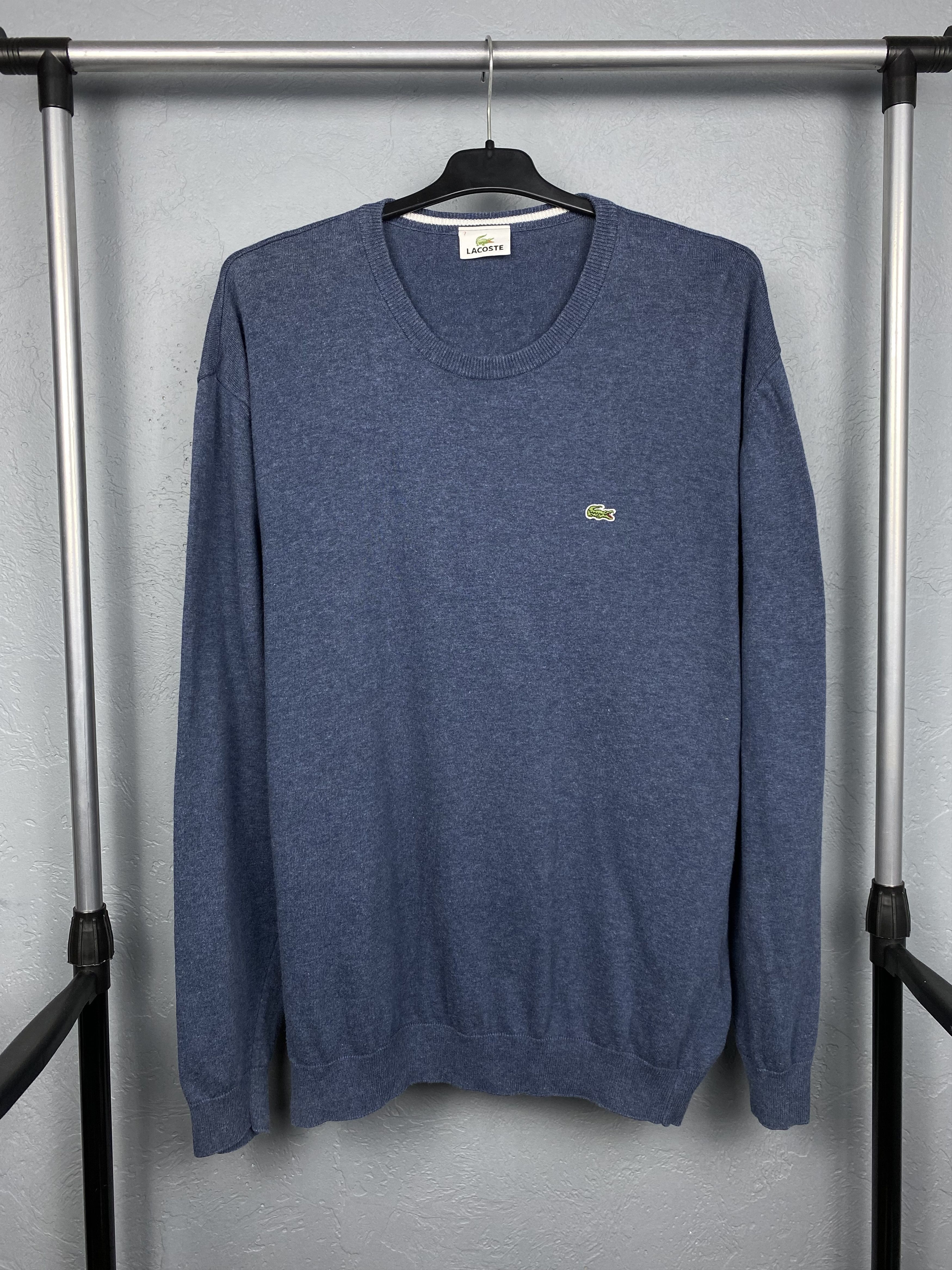 Lacoste × Vintage Lacoste Vintage Mens Crew Neck Knit Sweater Size US XL / EU 56 / 4 - 1 Thumbnail