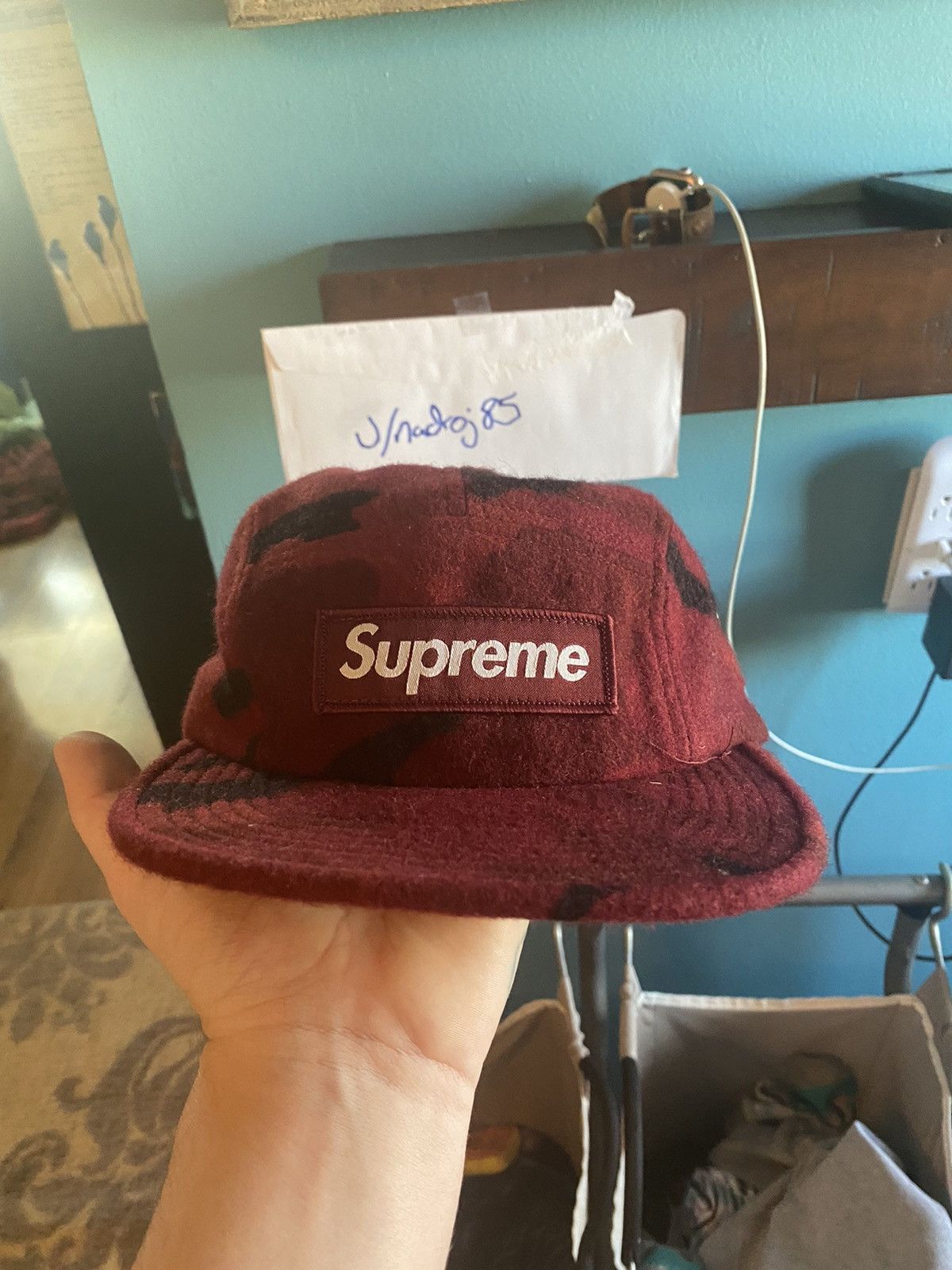 Supreme Red Camo Hat