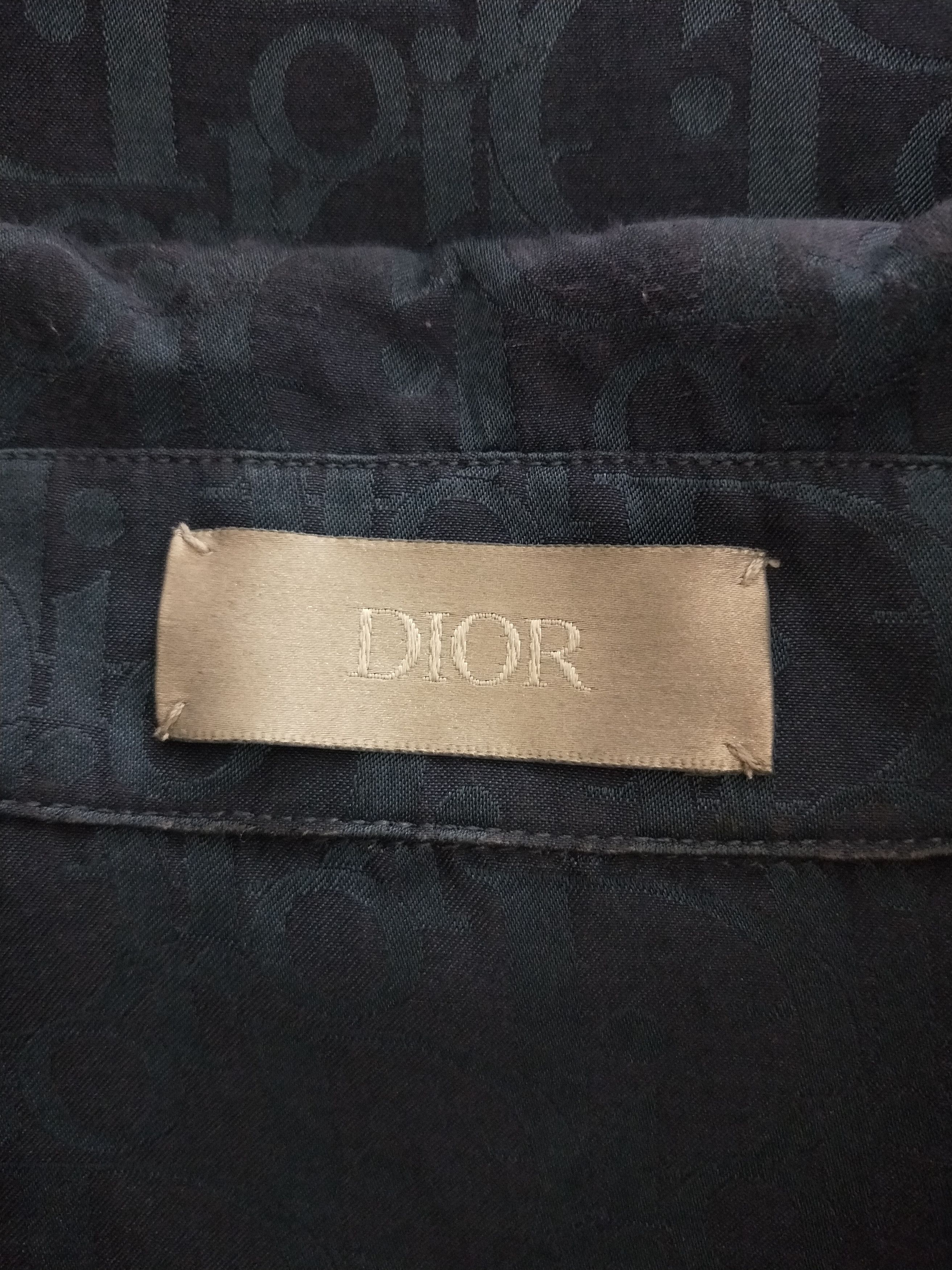 Dior Oblique Jacquard Silk Shirt Size US M / EU 48-50 / 2 - 4 Thumbnail