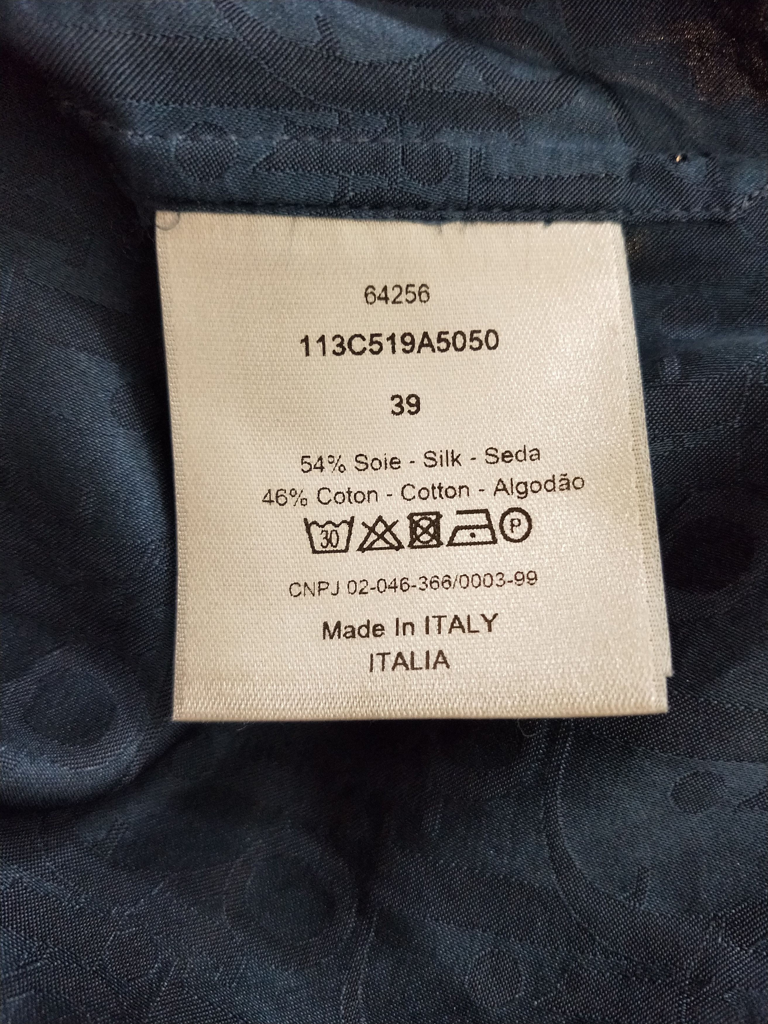 Dior Oblique Jacquard Silk Shirt Size US M / EU 48-50 / 2 - 5 Thumbnail