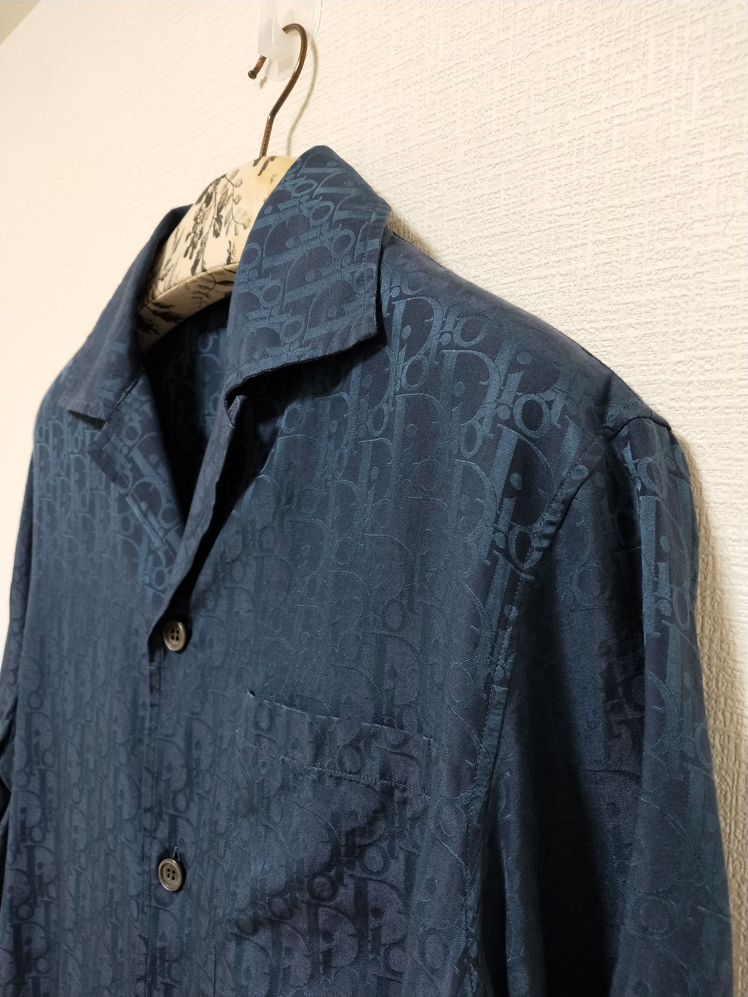 Dior Oblique Jacquard Silk Shirt Size US M / EU 48-50 / 2 - 3 Thumbnail