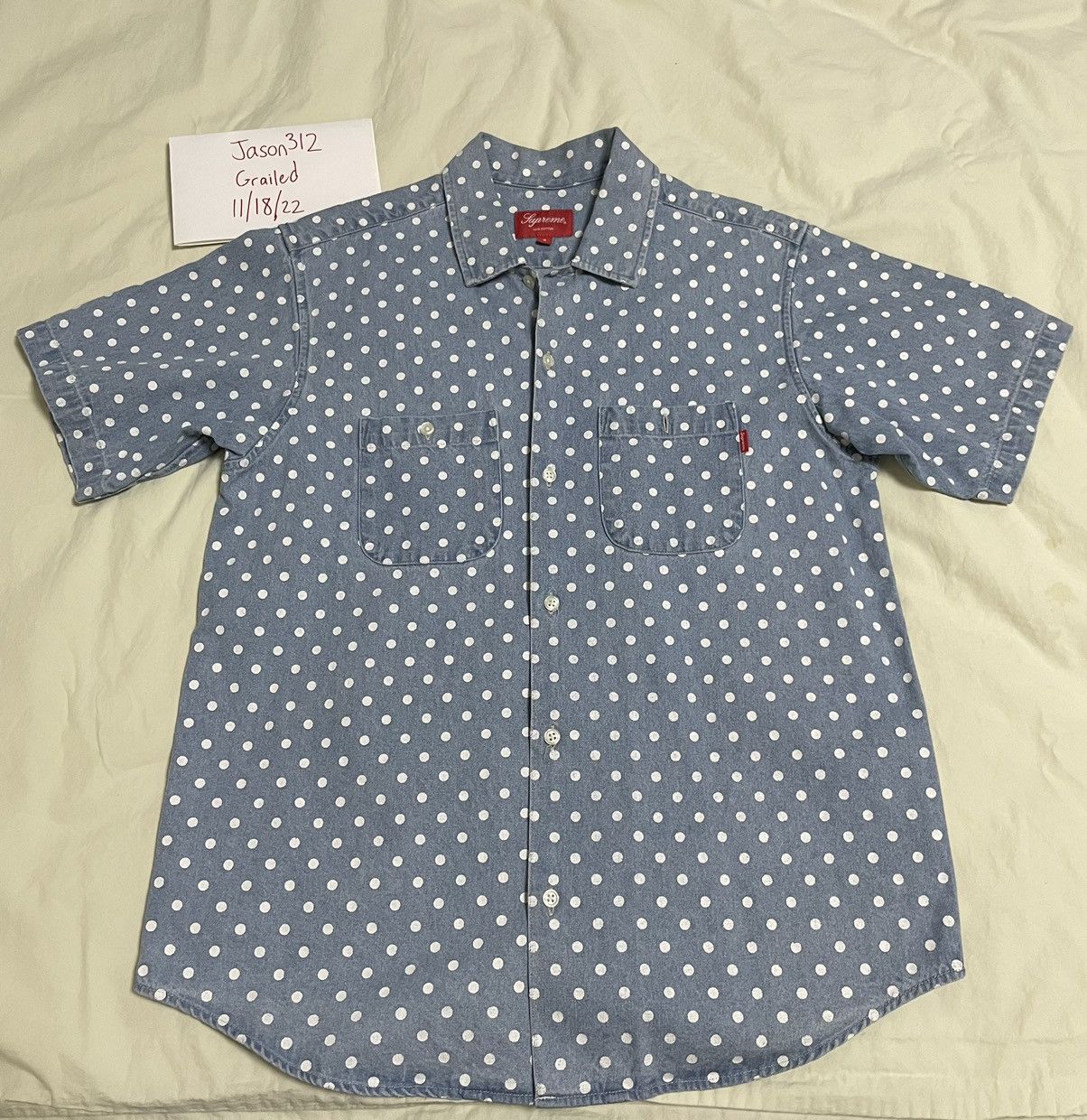 Supreme Polka Dot Collared Button Up Shirt