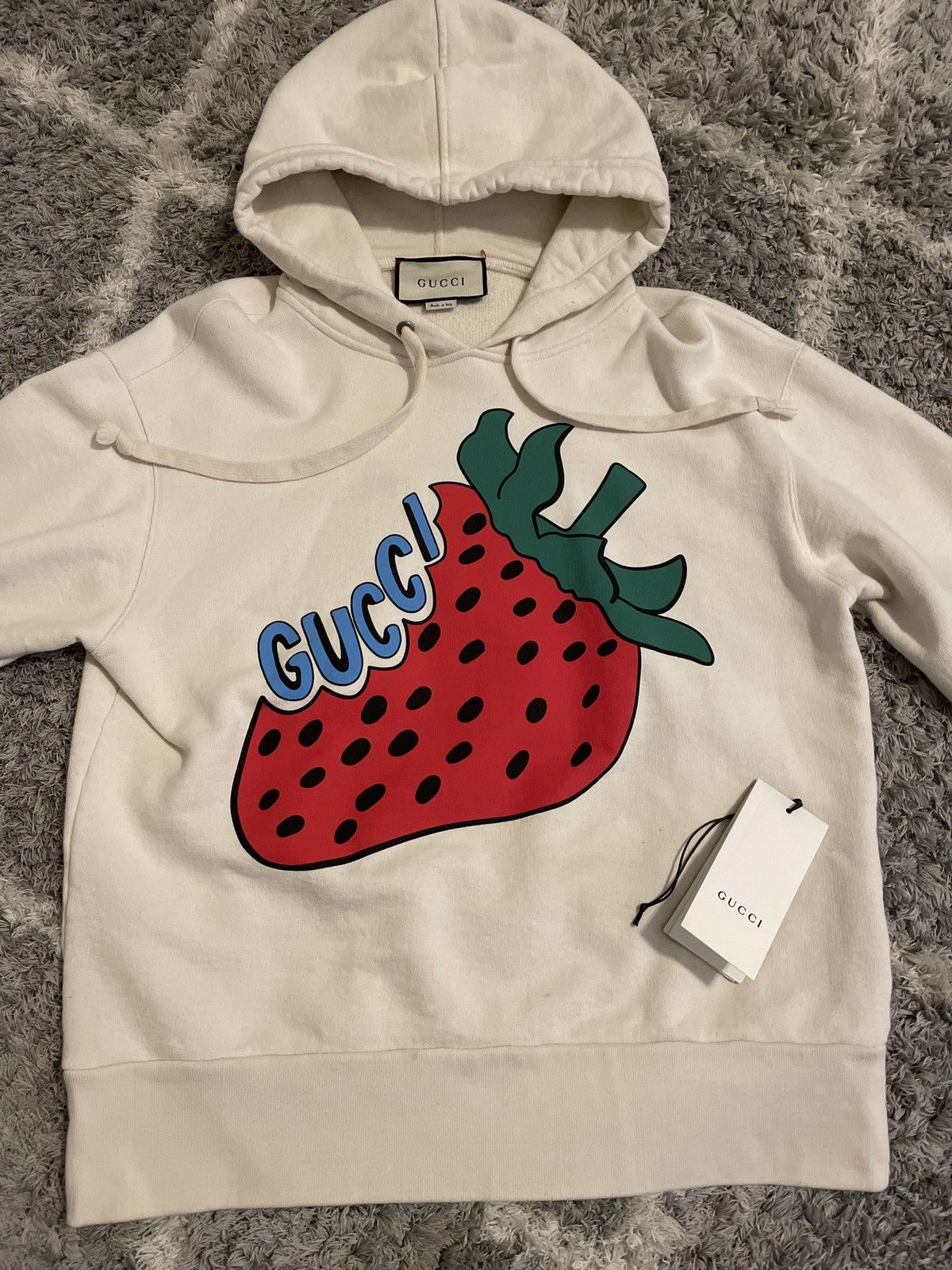 Gucci Mens Gucci Strawberry Hoodie Grailed