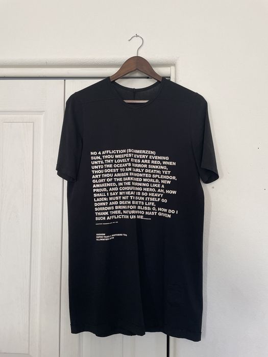 Rick Owens FW19 Level Poem Tee | Grailed