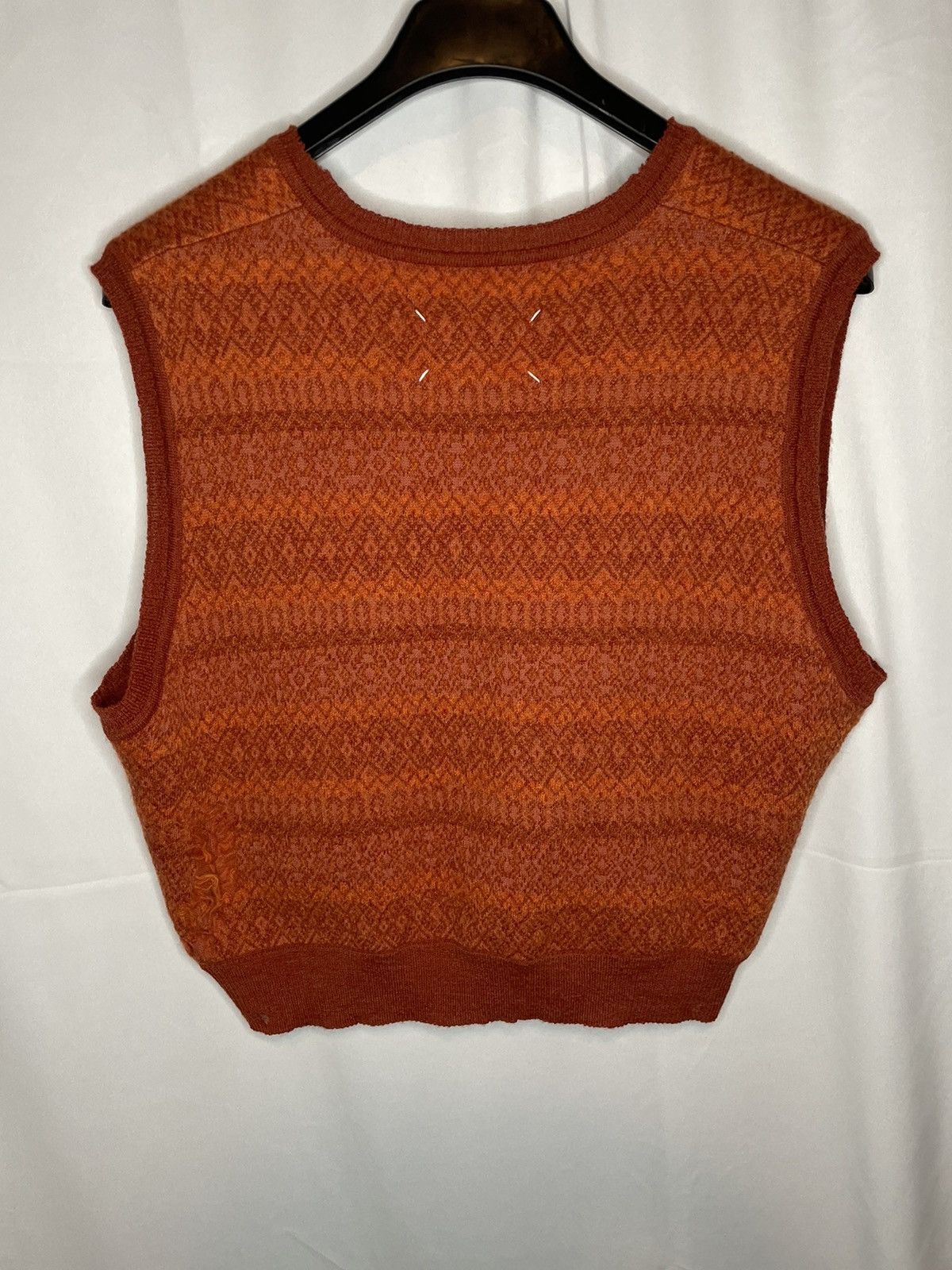 Maison Margiela Maison Margiela Fair Isle Distressed Sweater Vest Size L / US 10 / IT 46 - 2 Thumbnail
