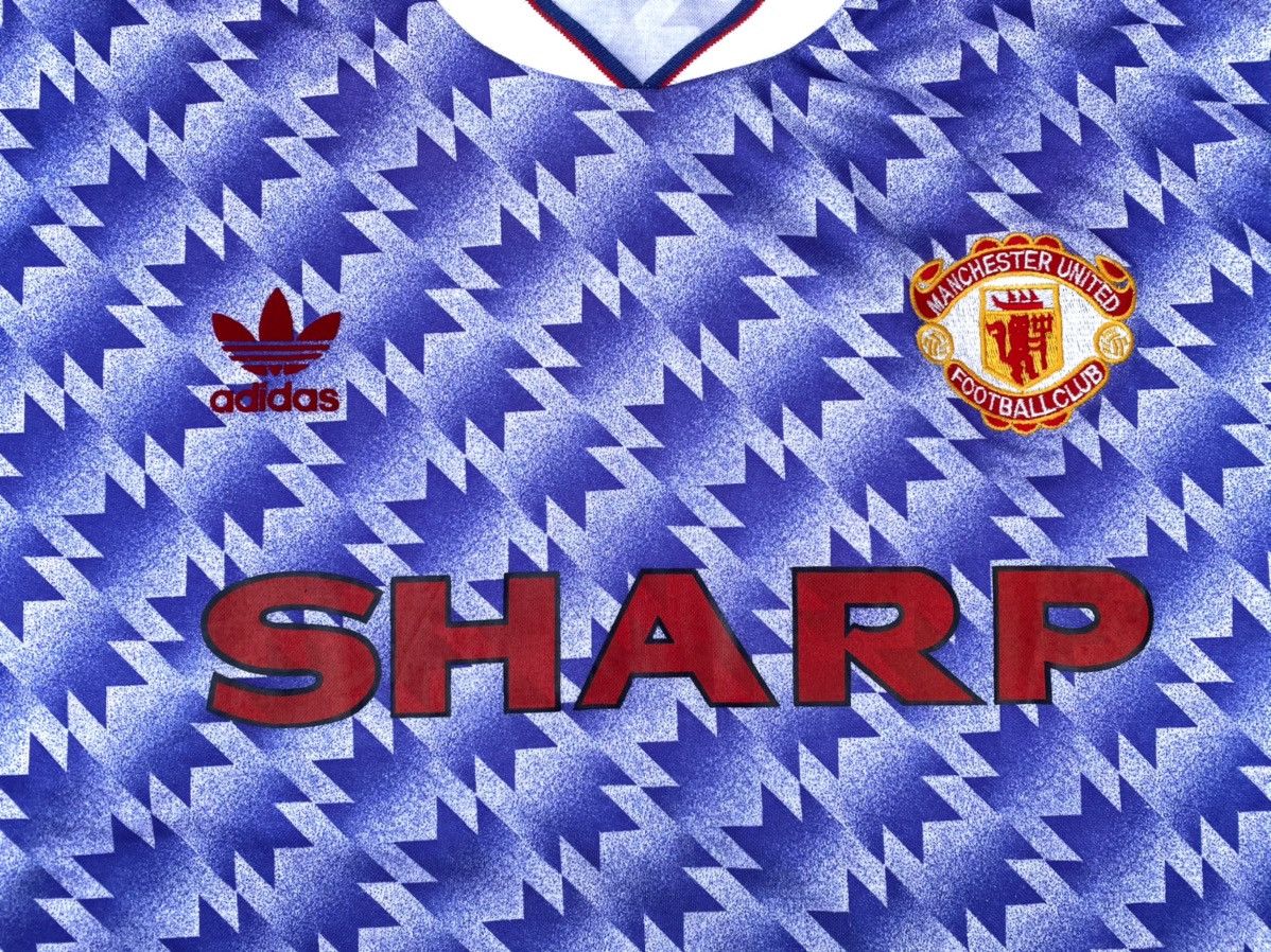 Vintage Vintage 80s Custom Manchester United Away Jersey Size US L / EU 52-54 / 3 - 10 Thumbnail