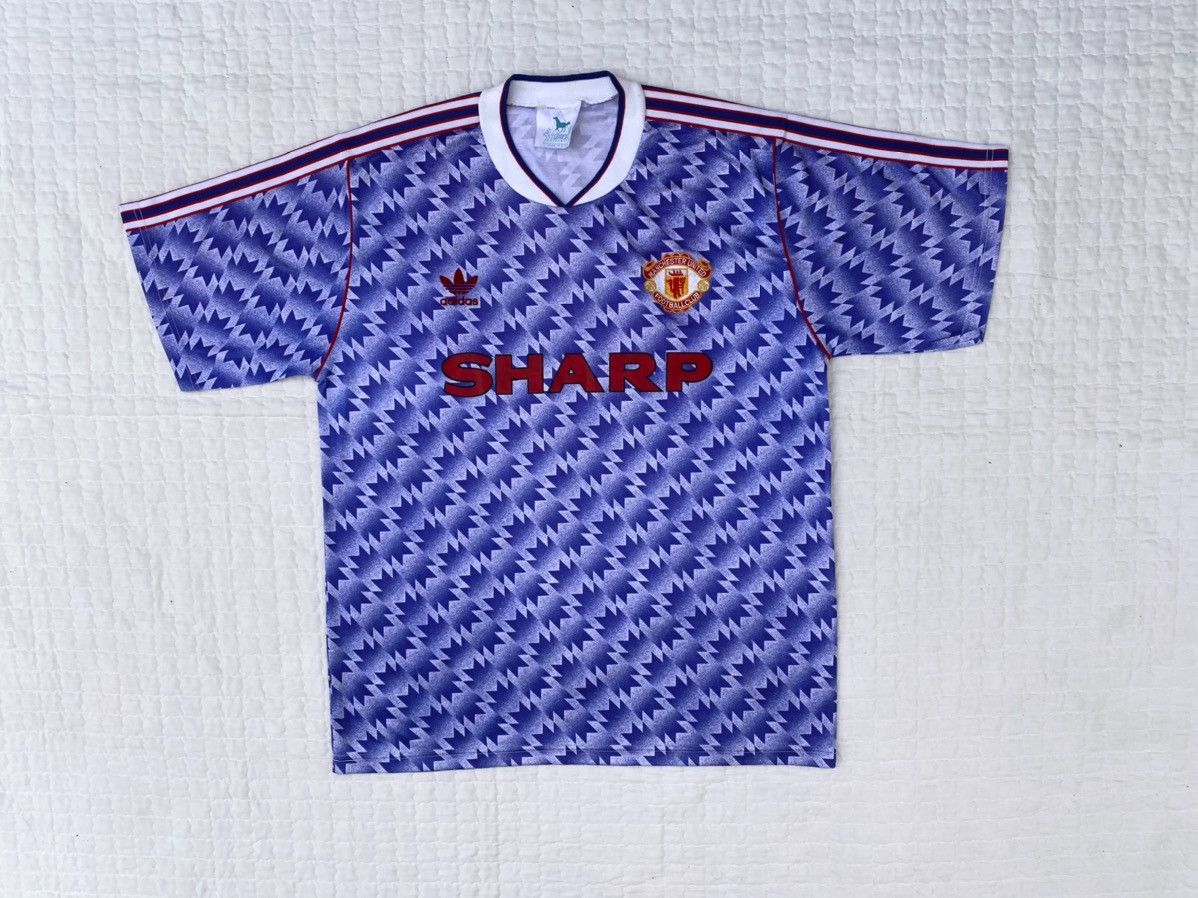Vintage Vintage 80s Custom Manchester United Away Jersey Size US L / EU 52-54 / 3 - 7 Thumbnail