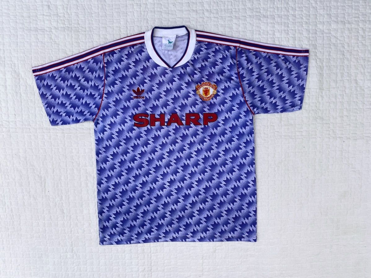 Vintage Vintage 80s Custom Manchester United Away Jersey Size US L / EU 52-54 / 3 - 1 Thumbnail